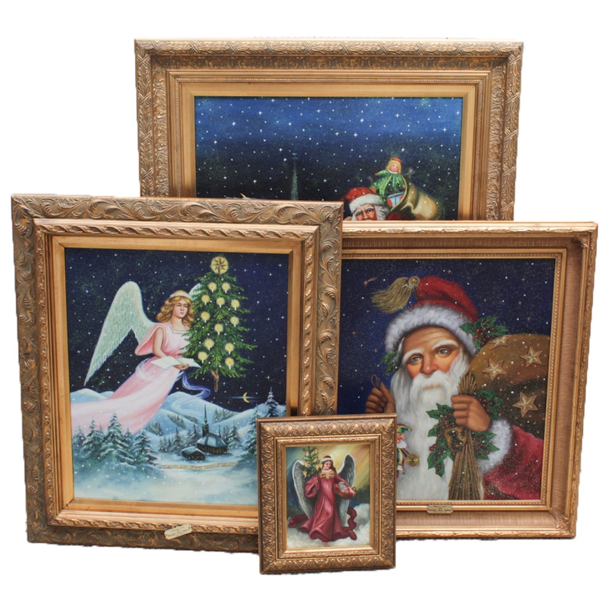 Framed Christmas Giclees After Christopher Radko