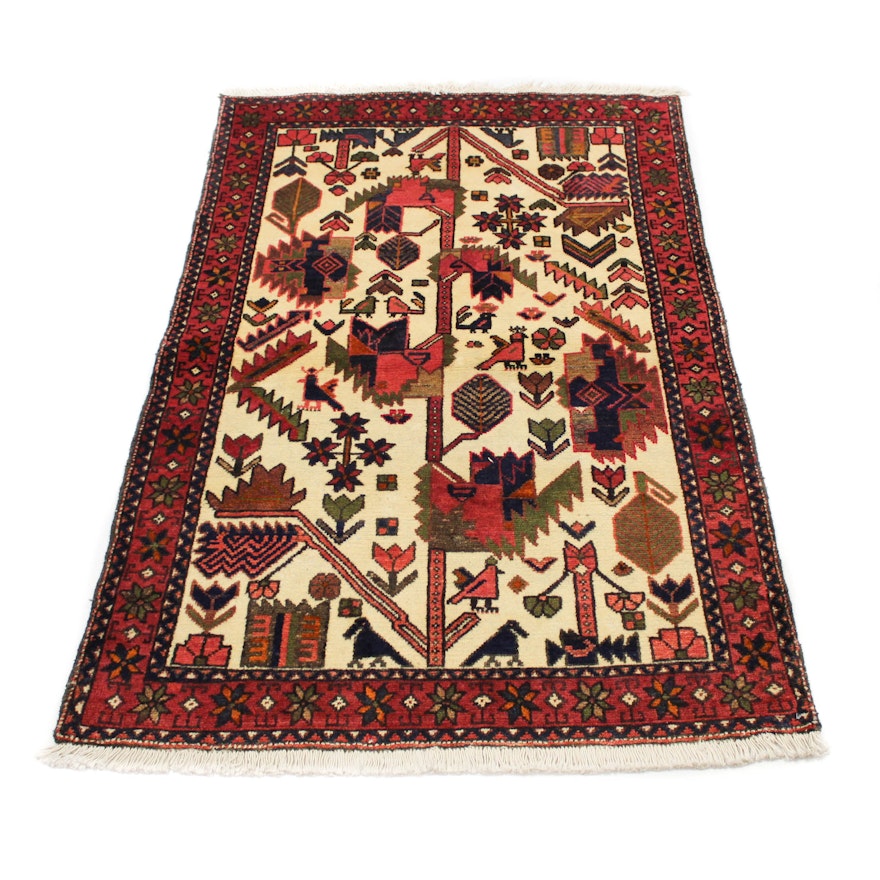 Fine Hand-Knotted Persian Malayer Pictorial Area Rug