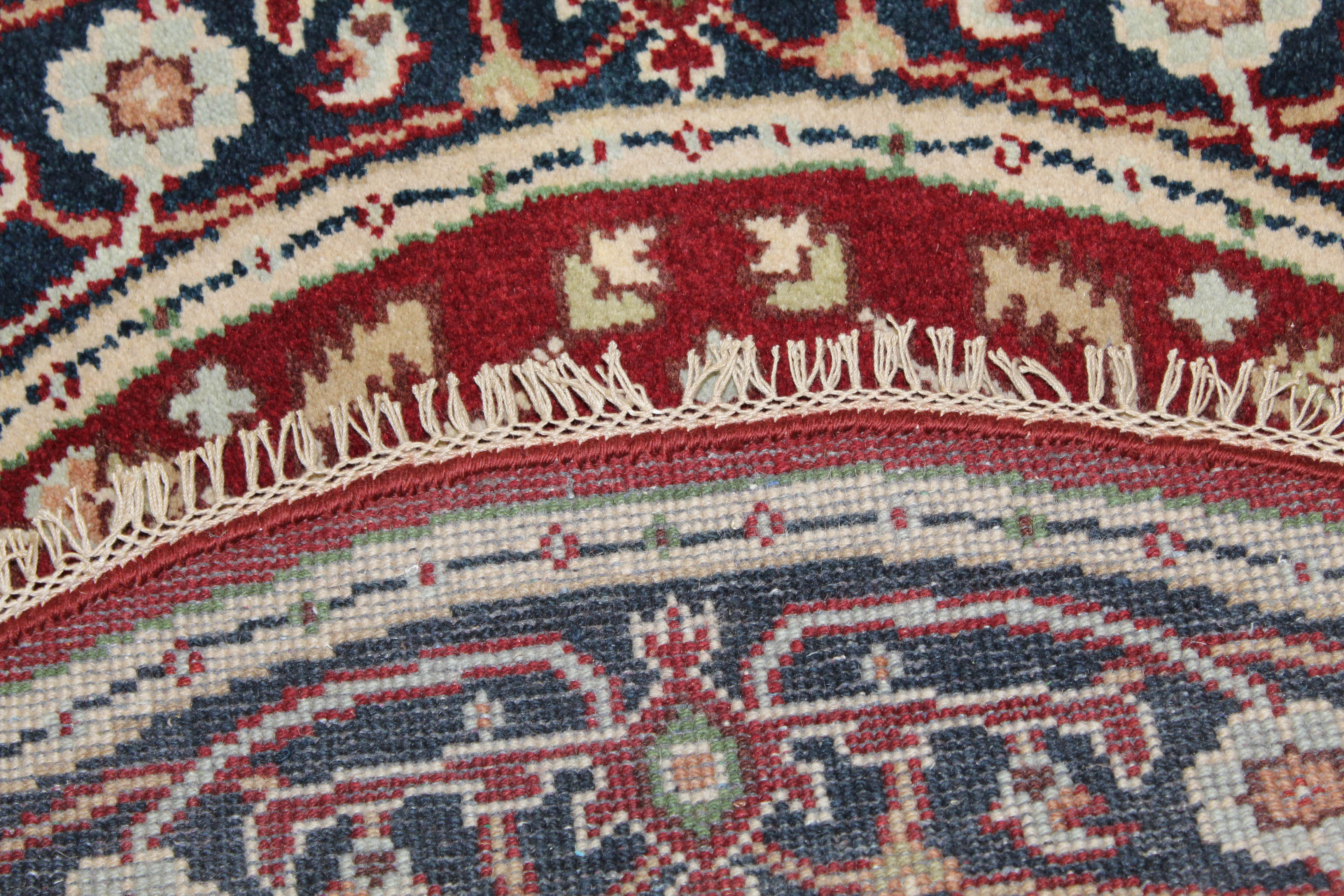 Hand Knotted Indo-Persian Round Accent Rug