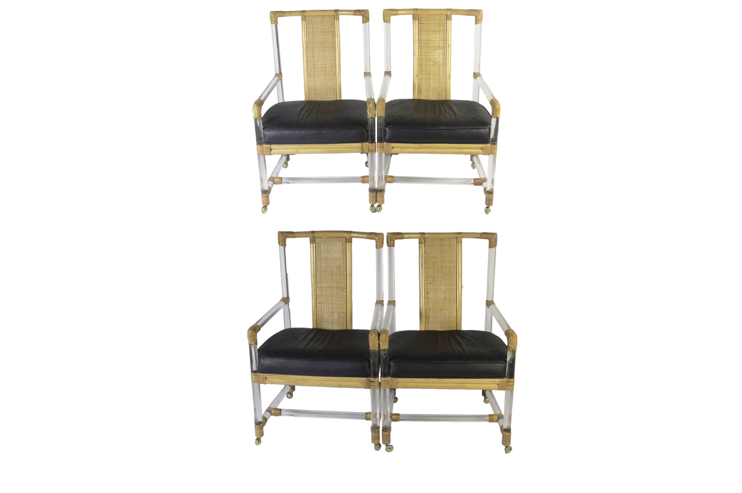 Lucite Cane Armchairs