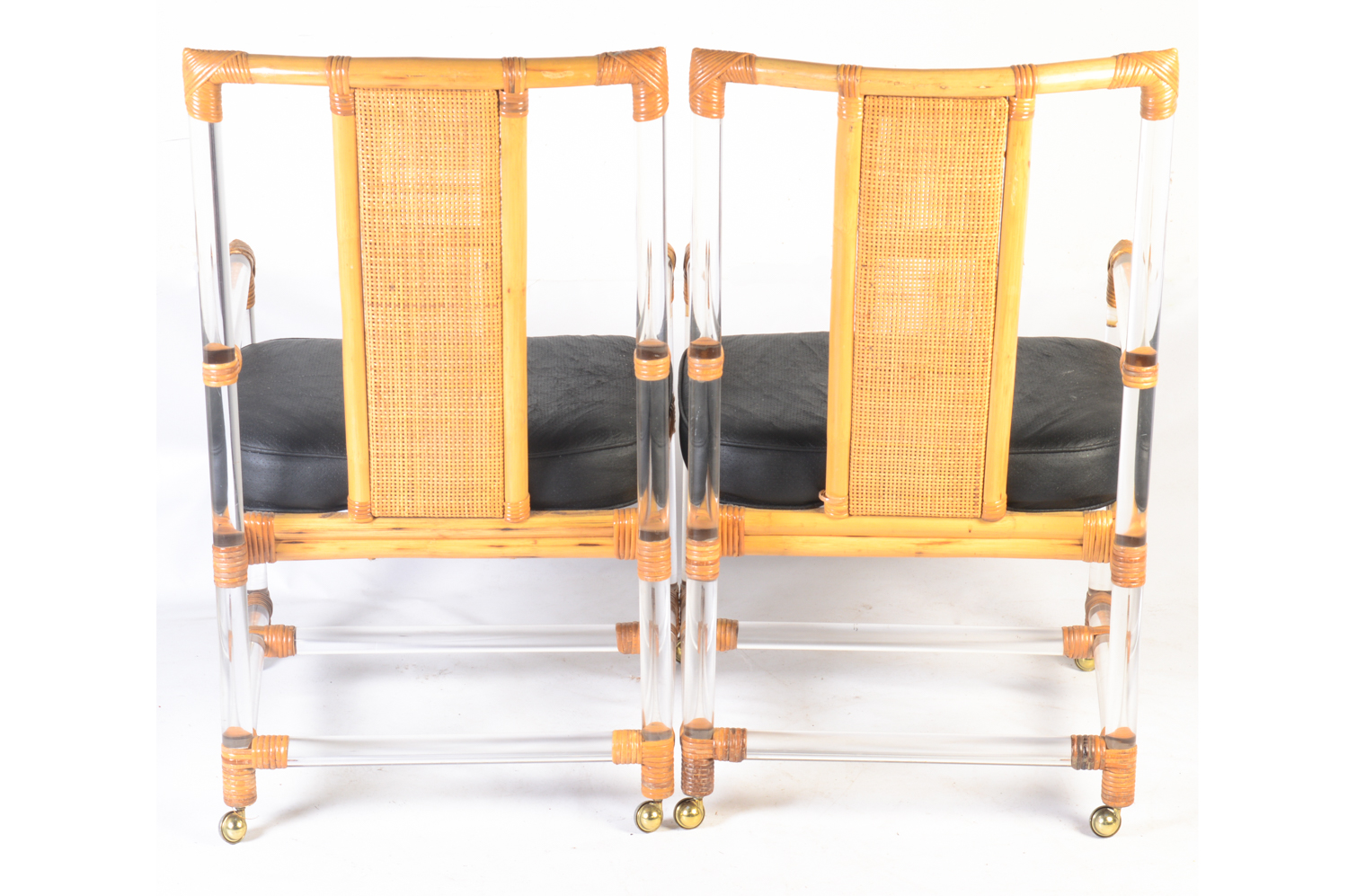 Lucite Cane Armchairs