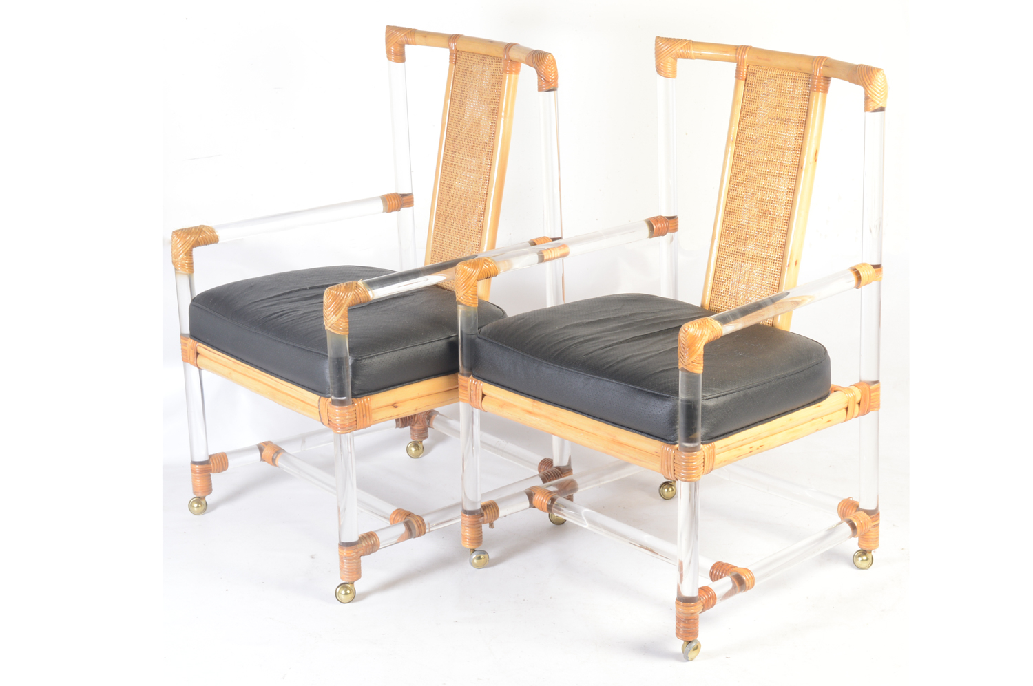 Lucite Cane Armchairs