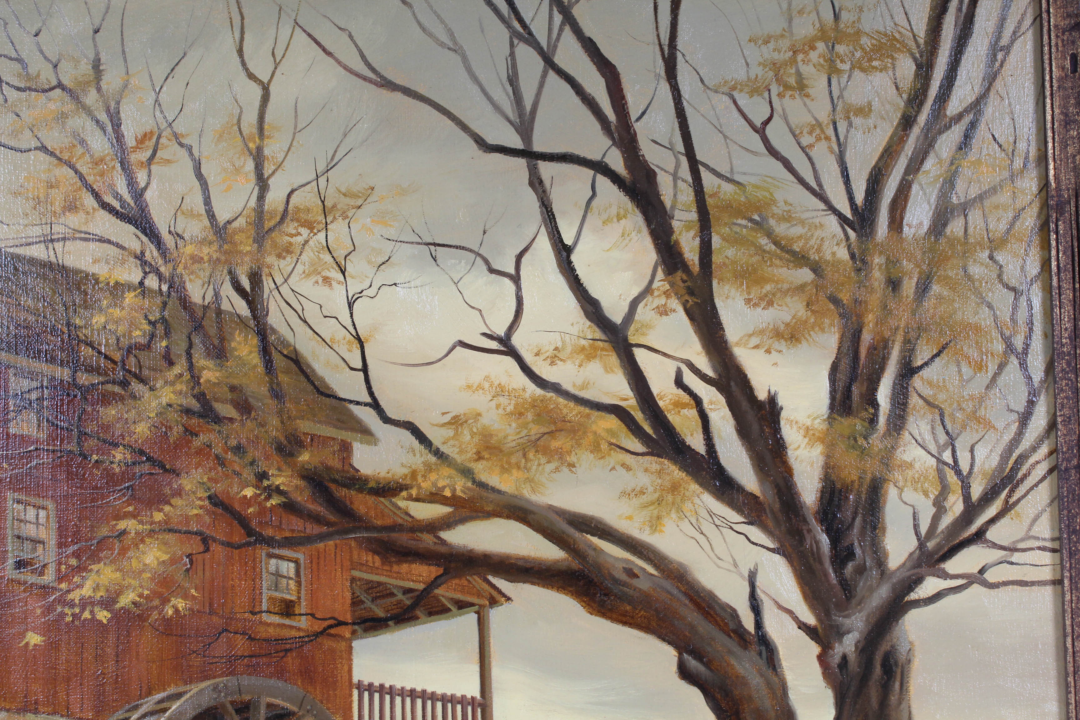 Janet Kimberling "Old New England Mill" Oil Painting