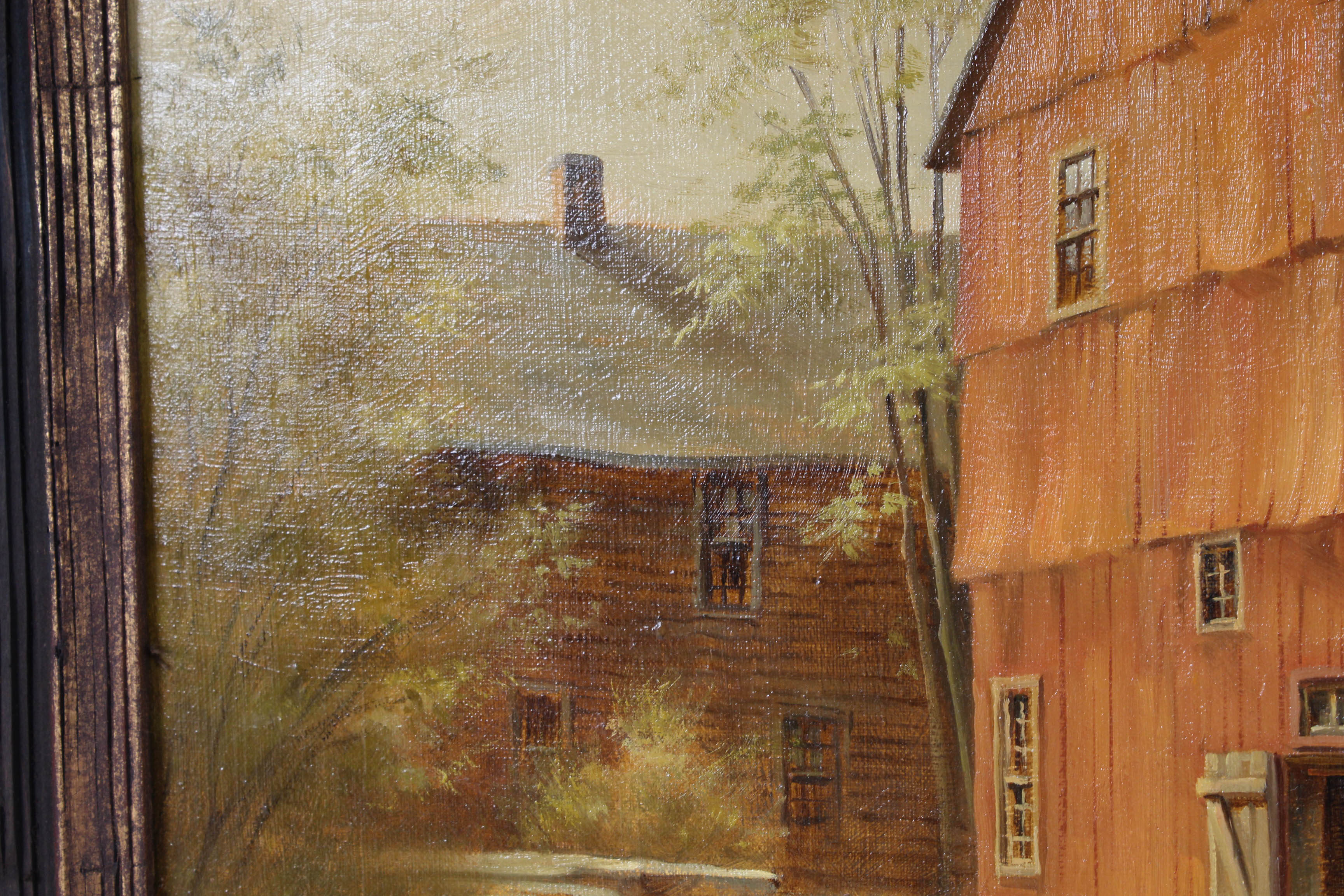 Janet Kimberling "Old New England Mill" Oil Painting