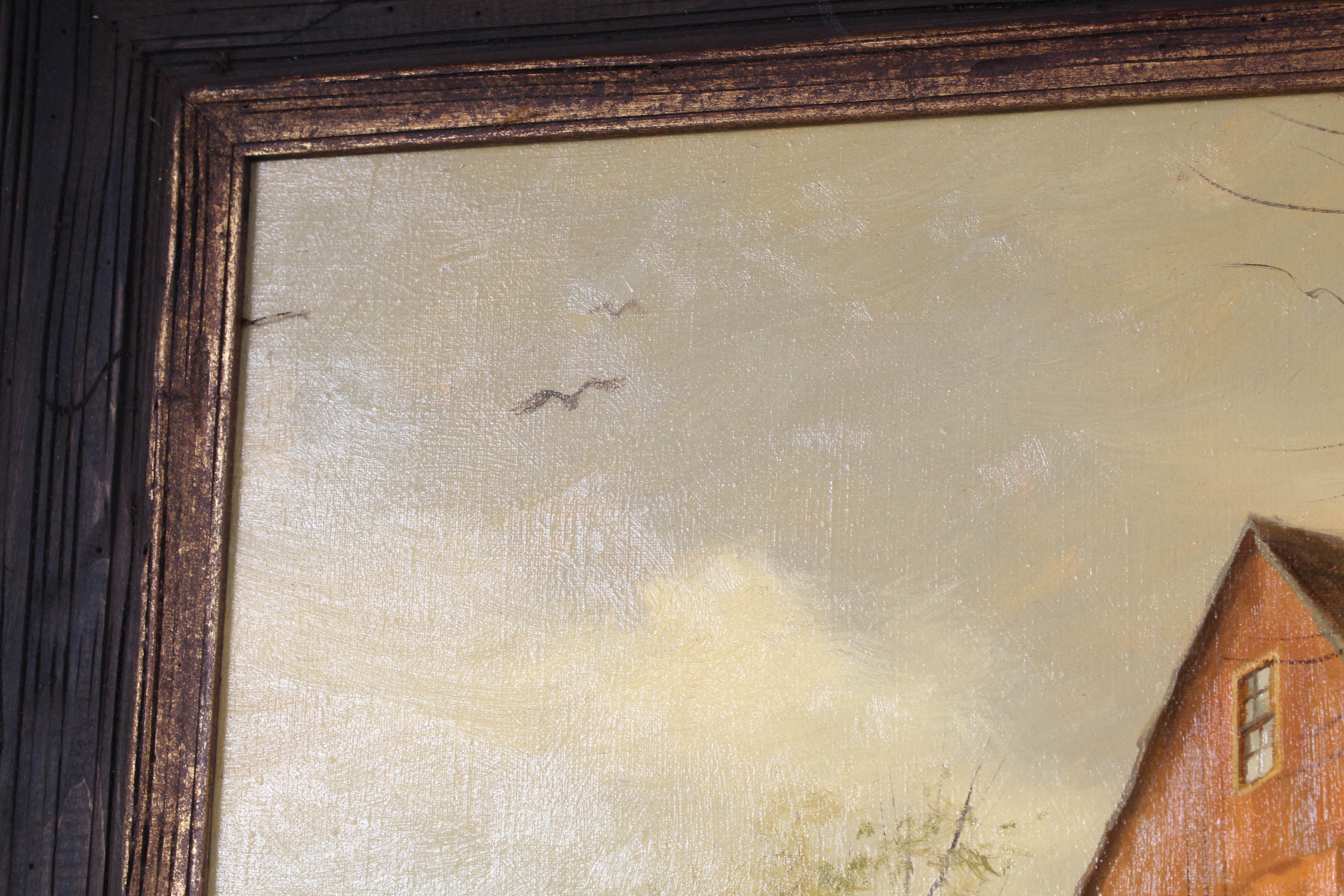 Janet Kimberling "Old New England Mill" Oil Painting