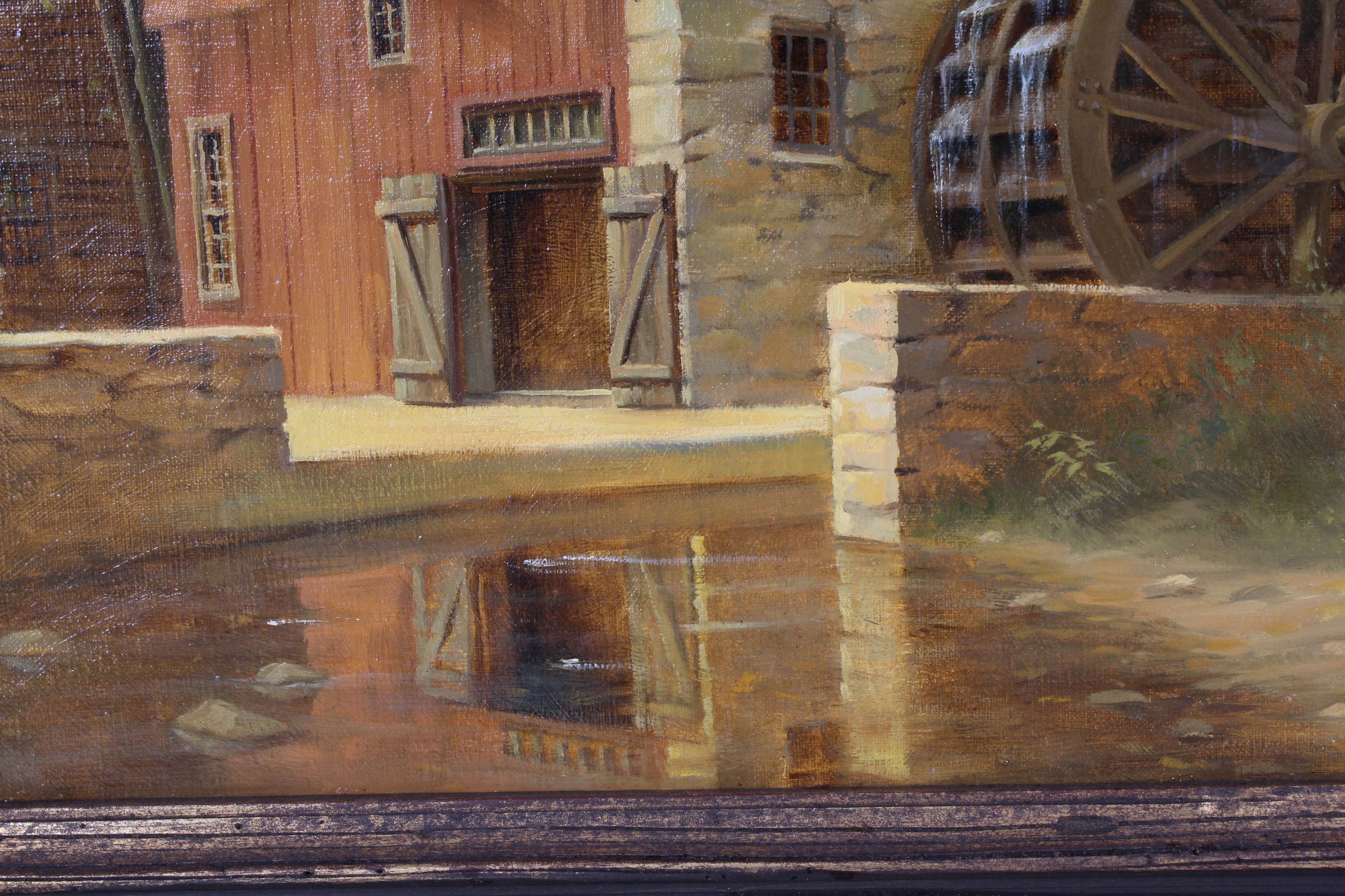 Janet Kimberling "Old New England Mill" Oil Painting