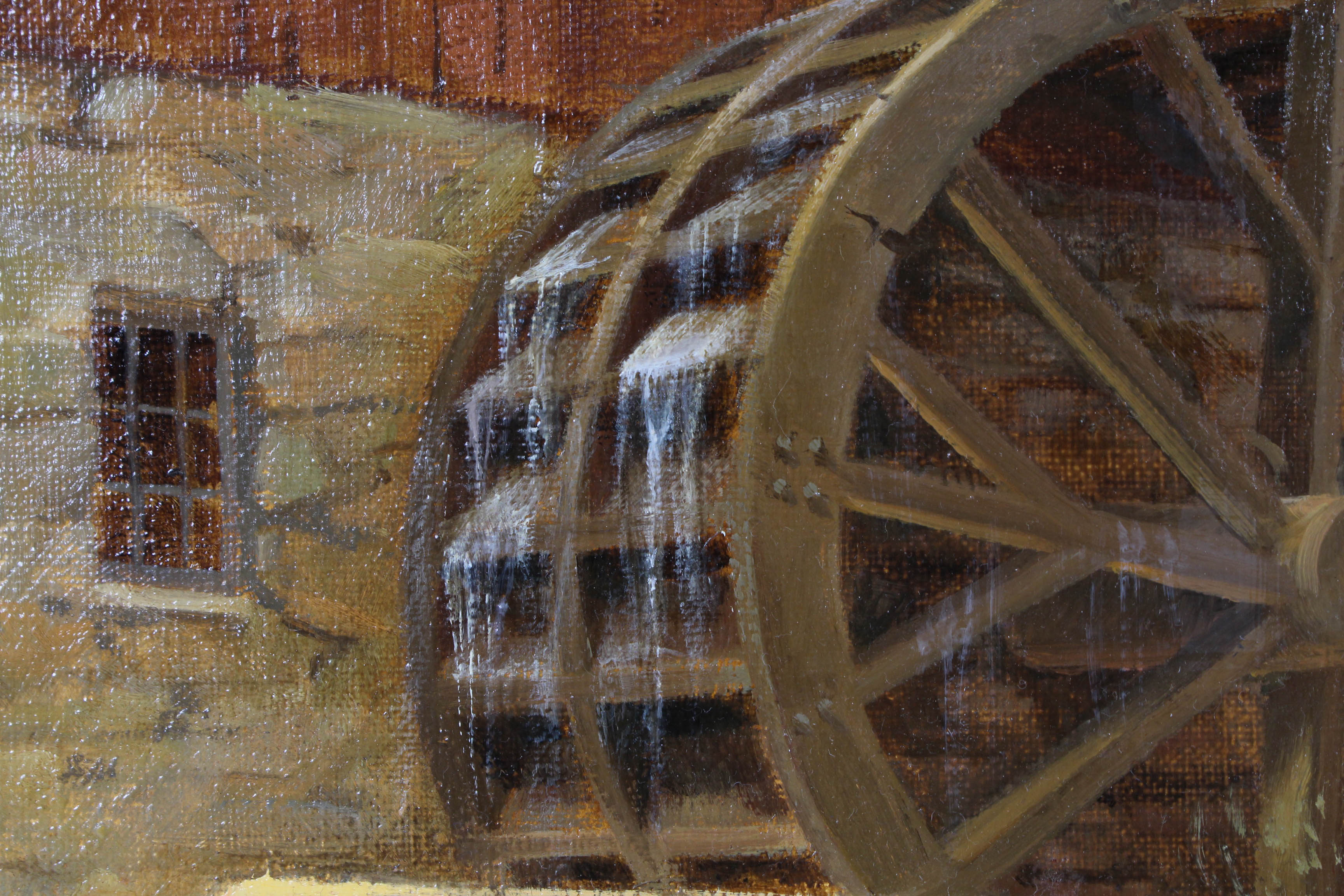 Janet Kimberling "Old New England Mill" Oil Painting