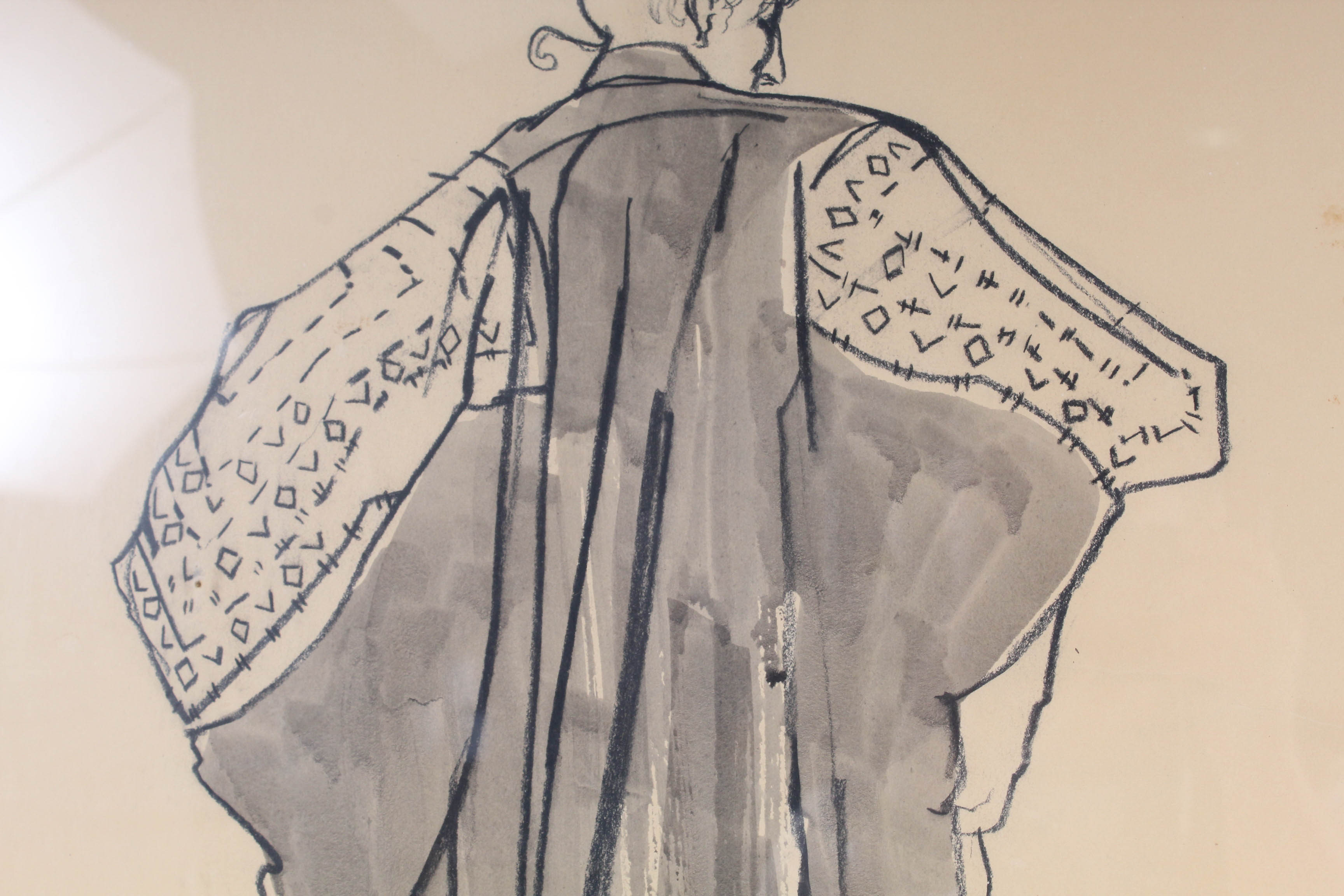 Charcoal and Ink Fashion Drawing