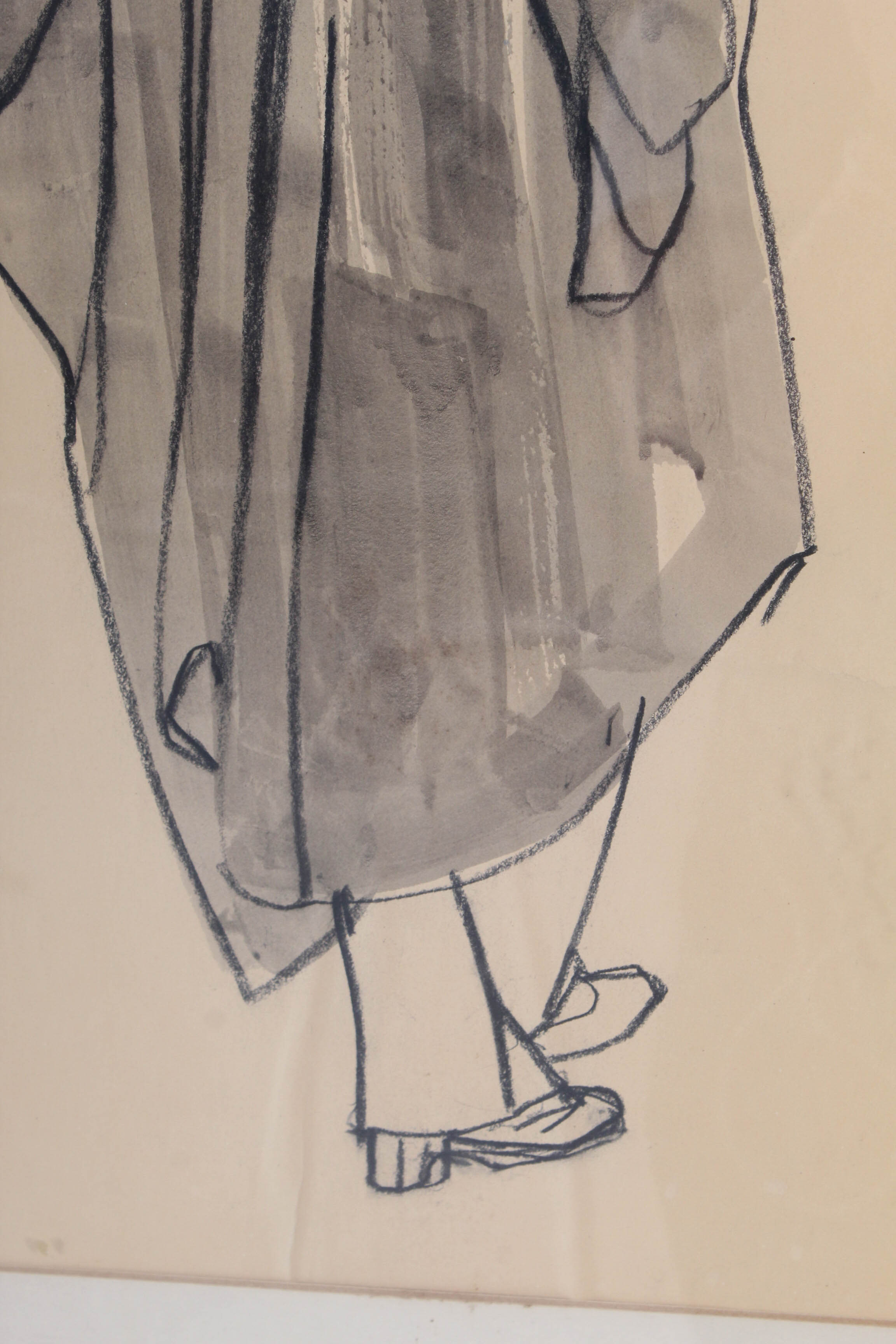 Charcoal and Ink Fashion Drawing