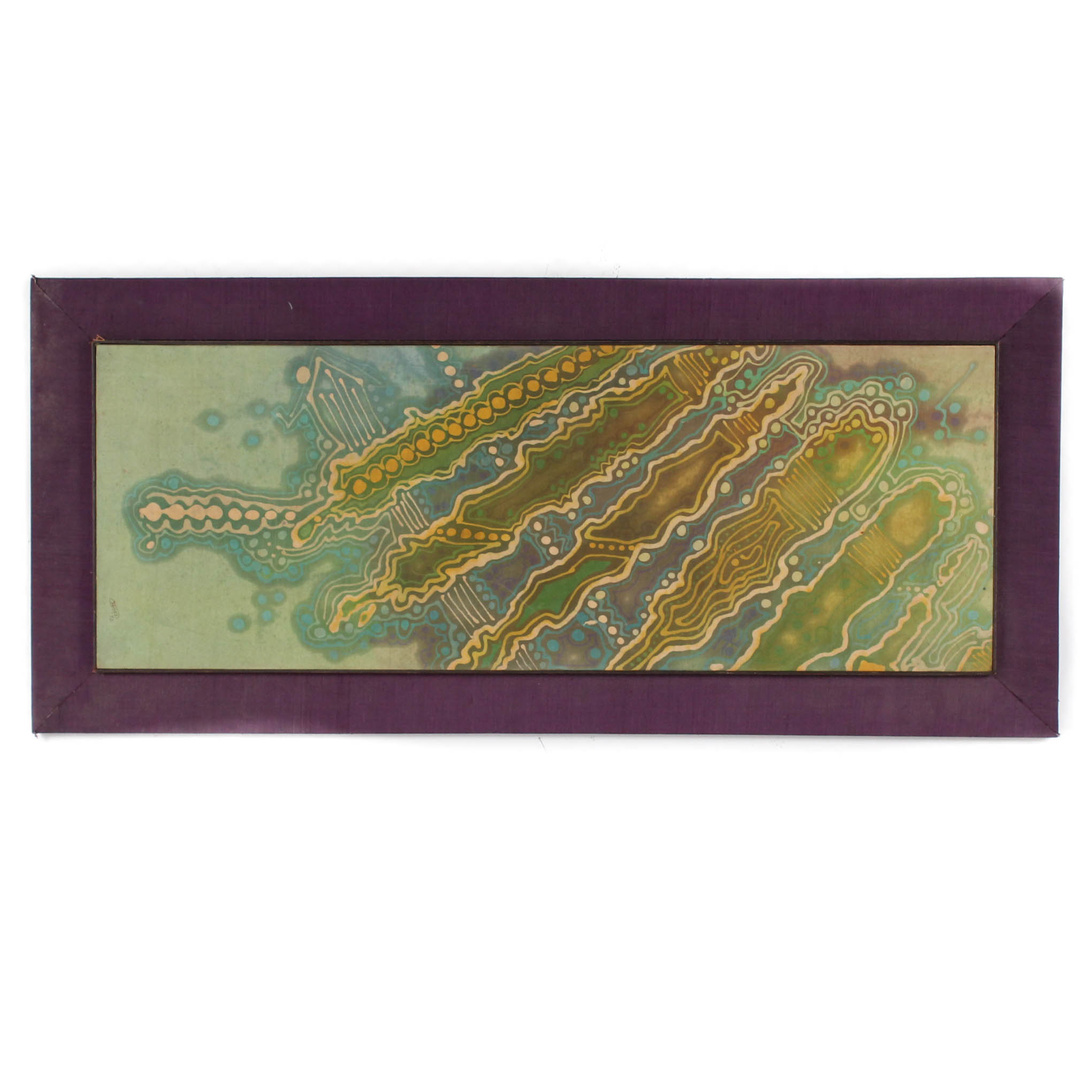 1972 O'Brien Framed Batik