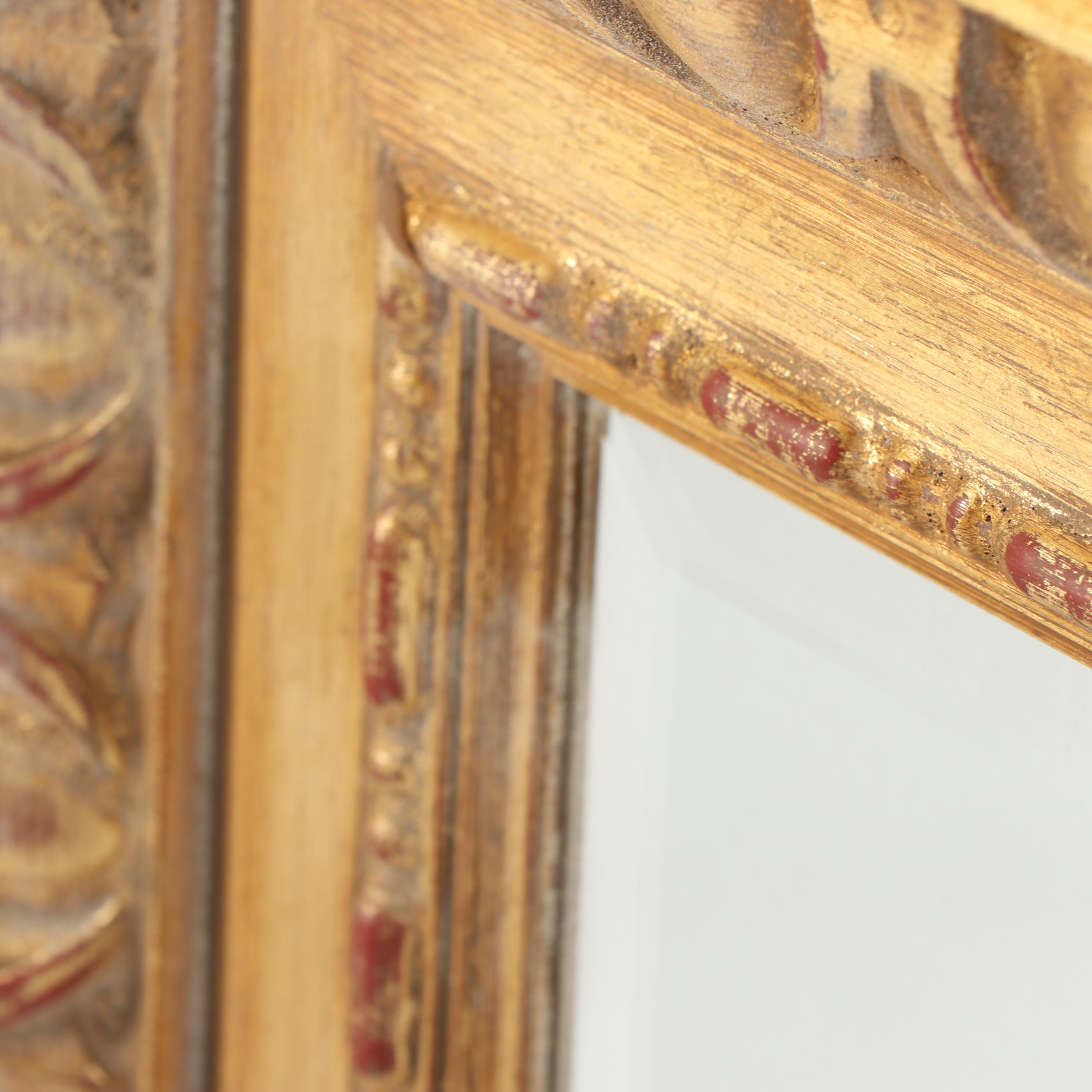 Vintage Hand-Painted Italian Gilt Wall Mirror