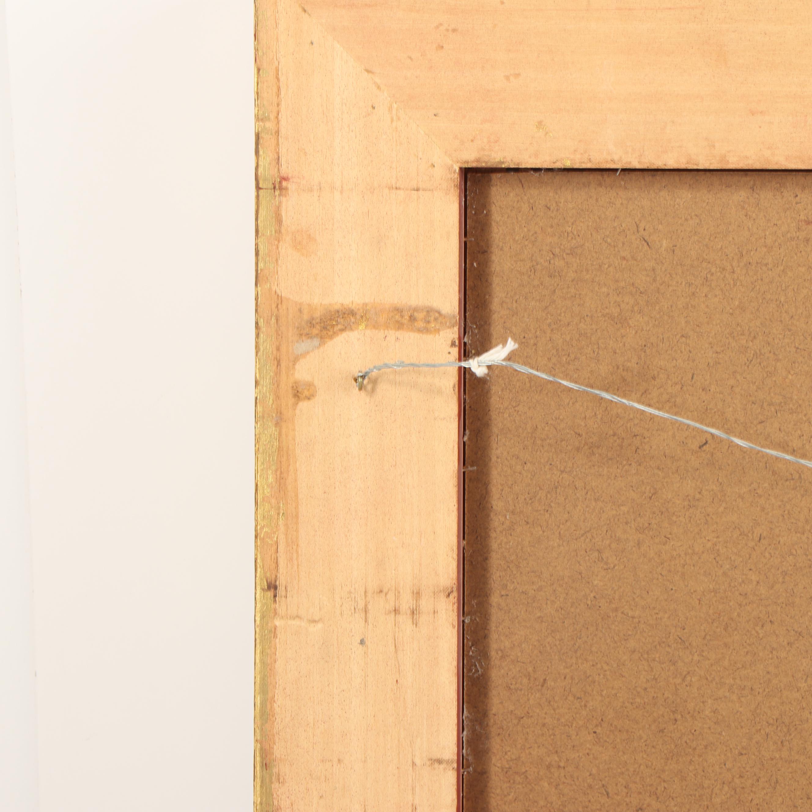 Vintage Hand-Painted Italian Gilt Wall Mirror