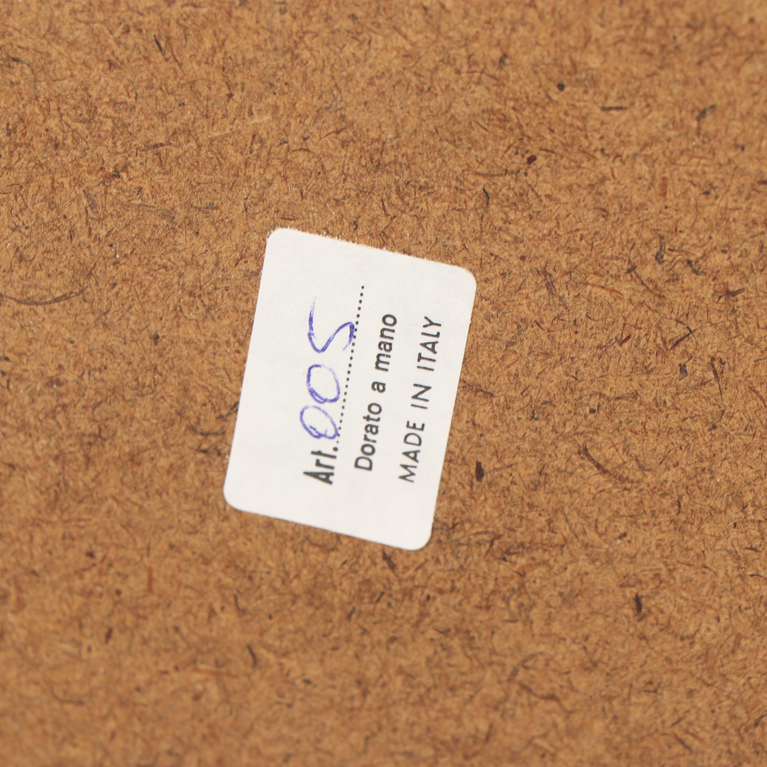 Vintage Hand-Painted Italian Gilt Wall Mirror