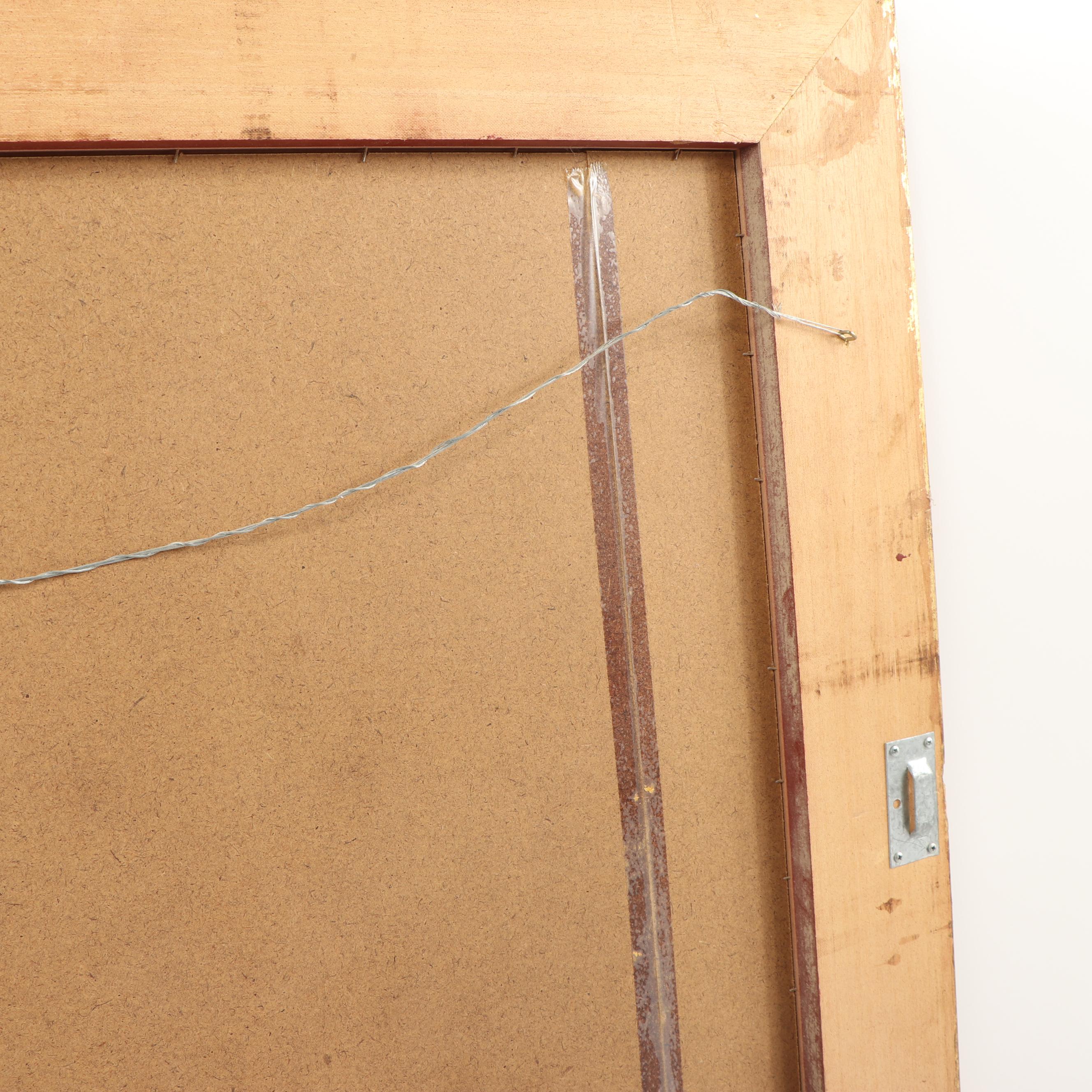 Vintage Hand-Painted Italian Gilt Wall Mirror