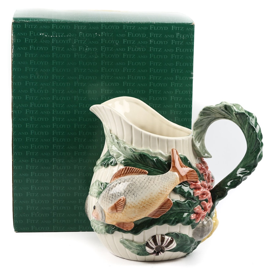 Fitz and Floyd "Fish Market" Pitcher