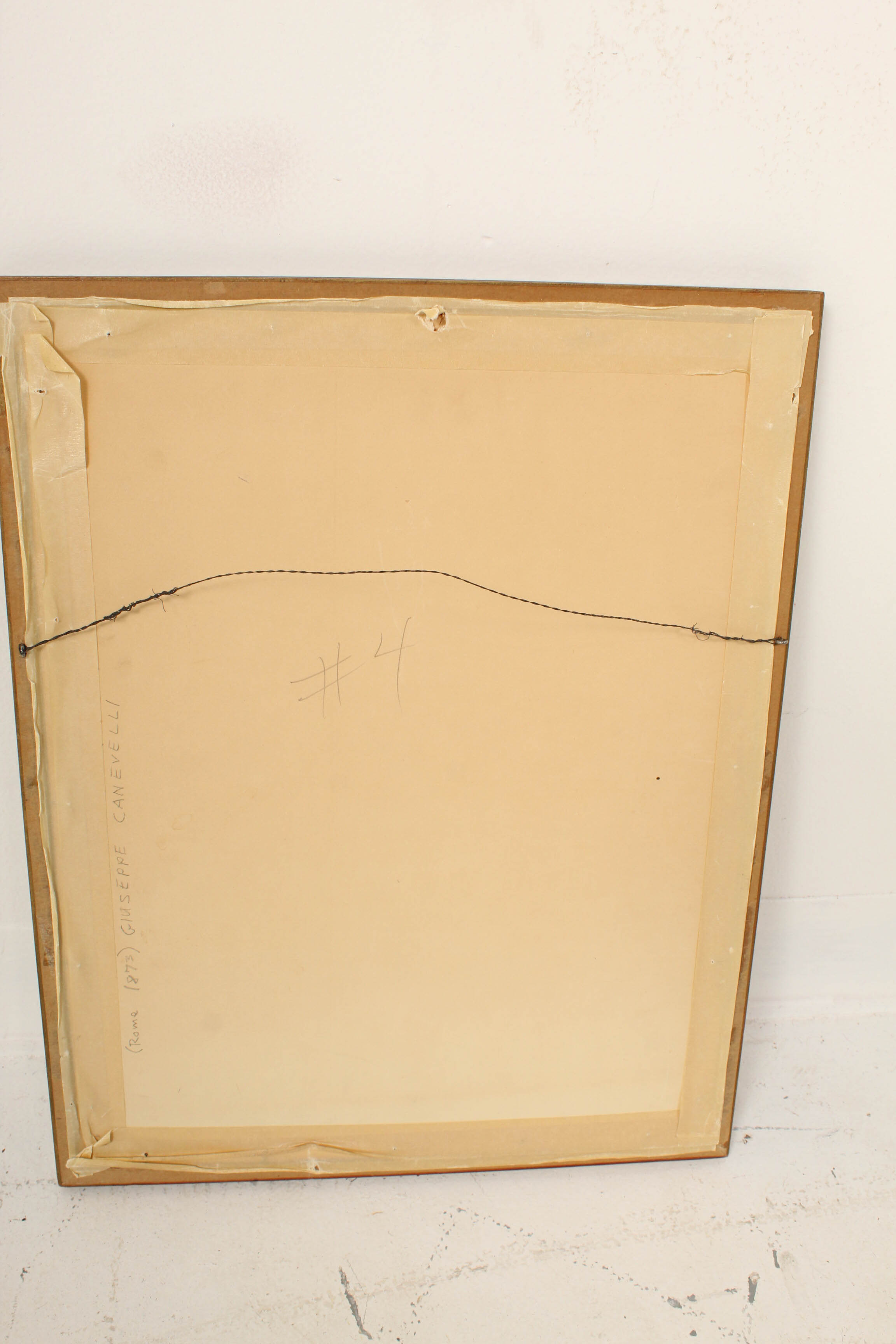 19th Century Giuseppe Canevelli Italian Charcoal Figure Study