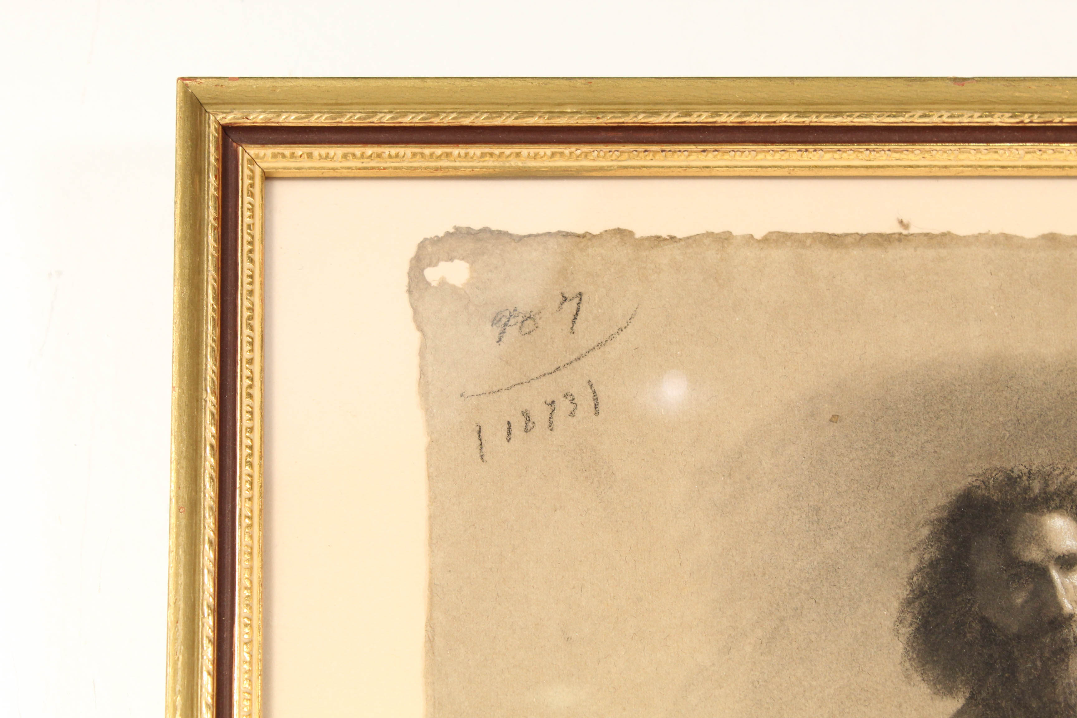 19th Century Giuseppe Canevelli Italian Charcoal Figure Study