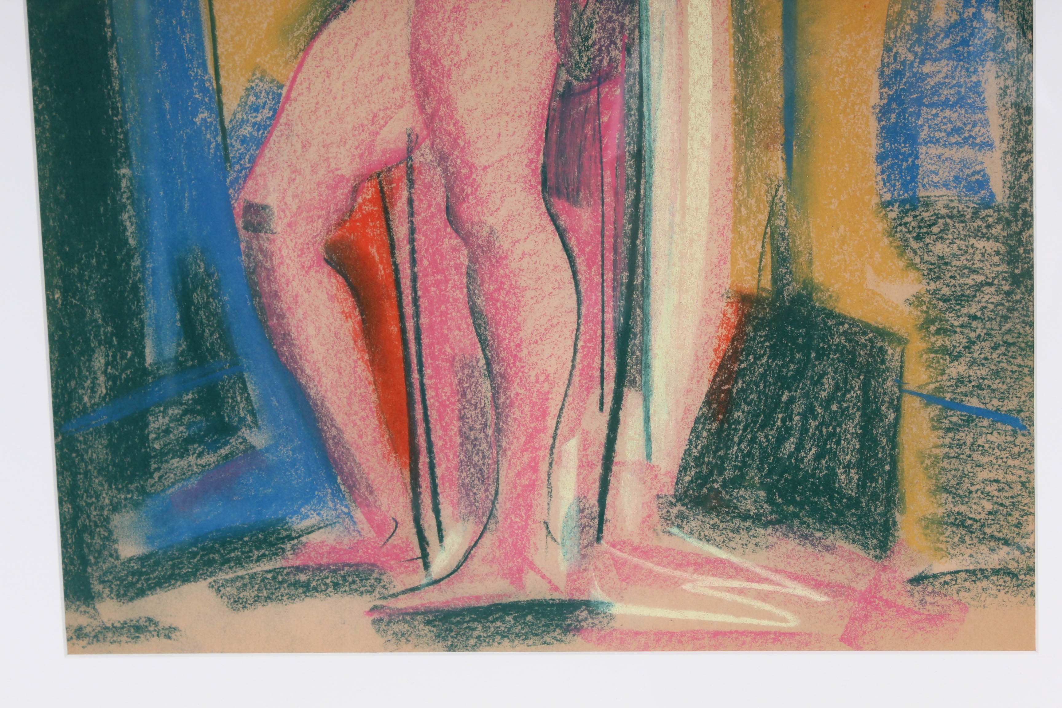 Attributed to Paul Travis Pastel Figure Drawing