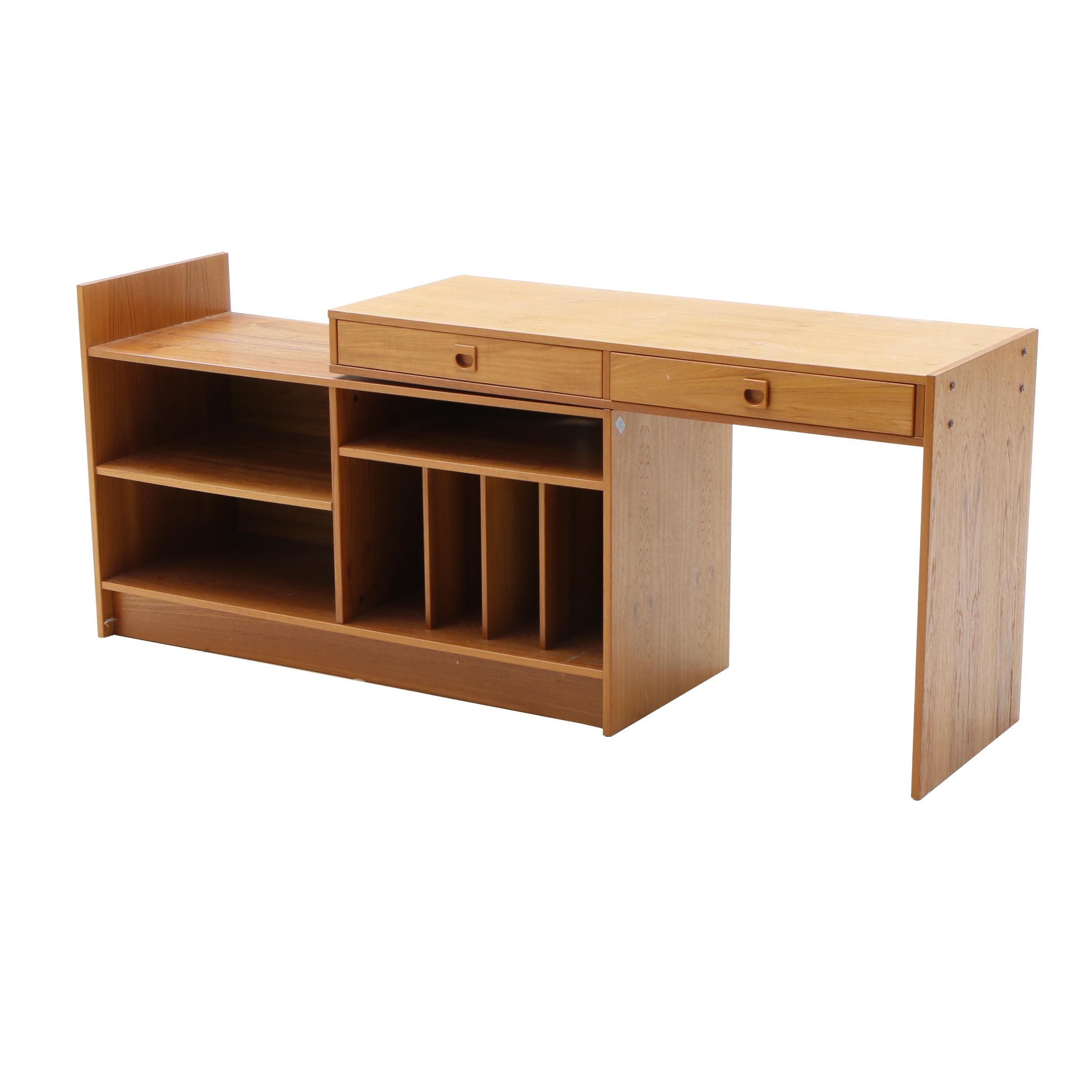 Danish Modern Conversion Cabinet Desk