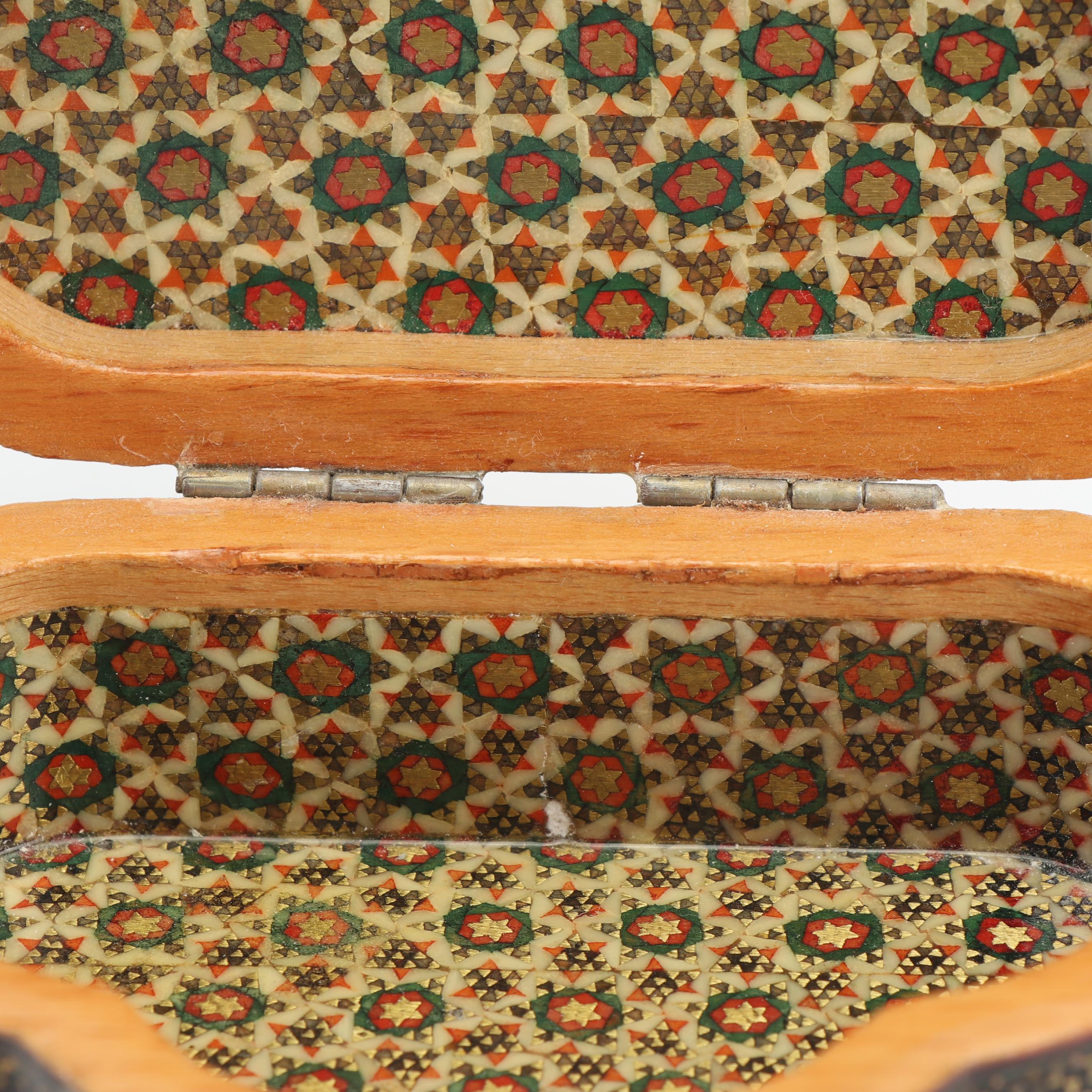 Persian Khatam, Russian Folk Art, and Porcelain Trinket Boxes