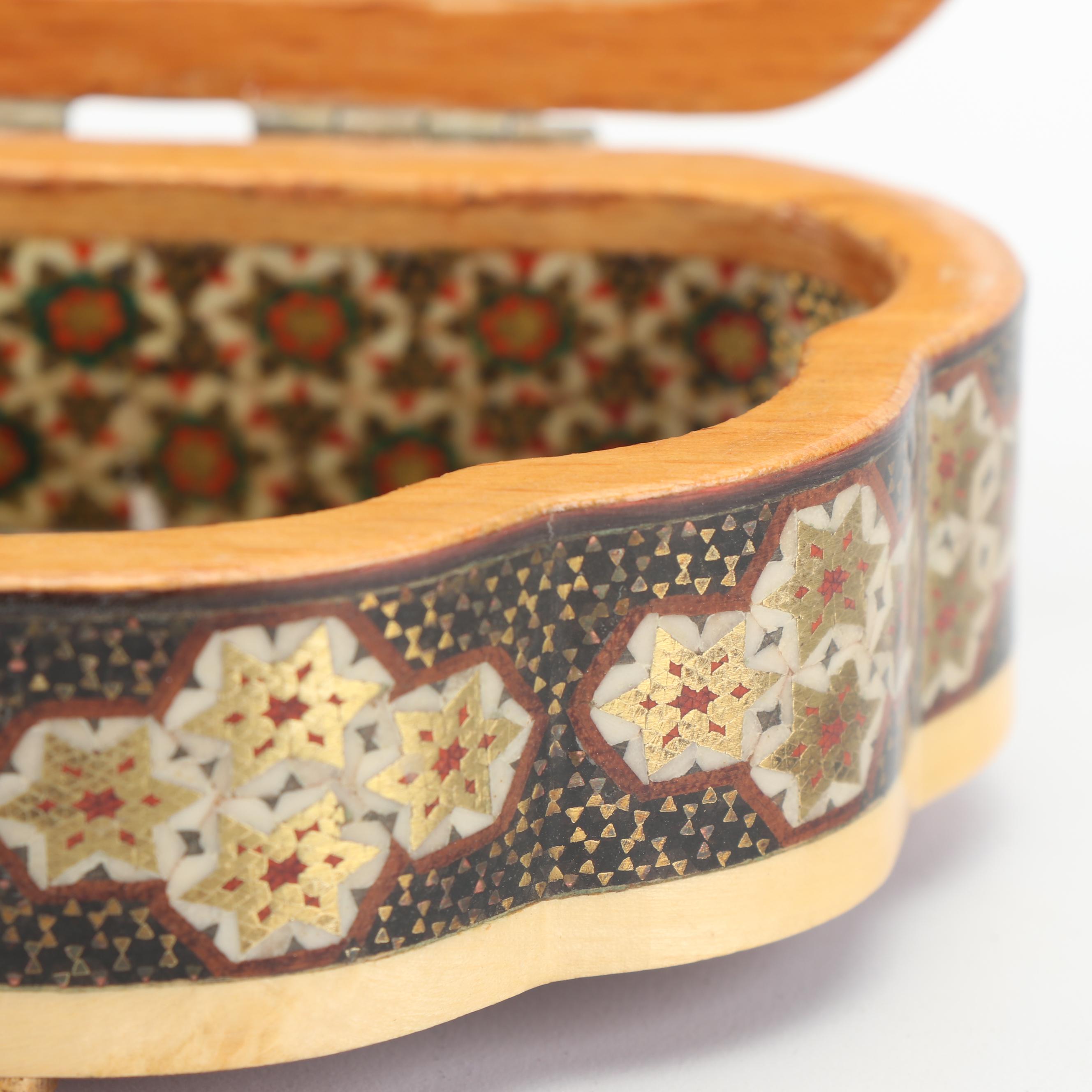 Persian Khatam, Russian Folk Art, and Porcelain Trinket Boxes