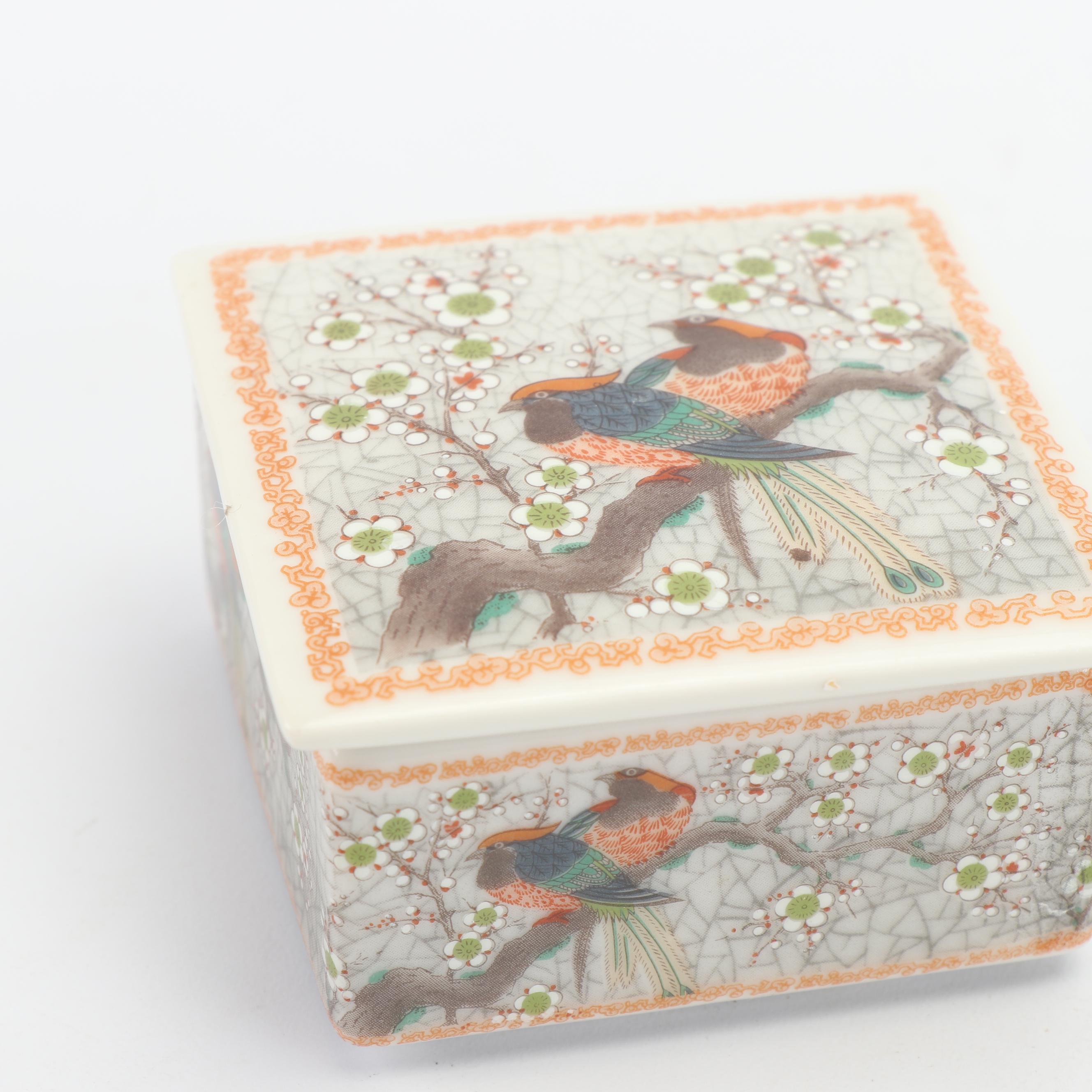Persian Khatam, Russian Folk Art, and Porcelain Trinket Boxes