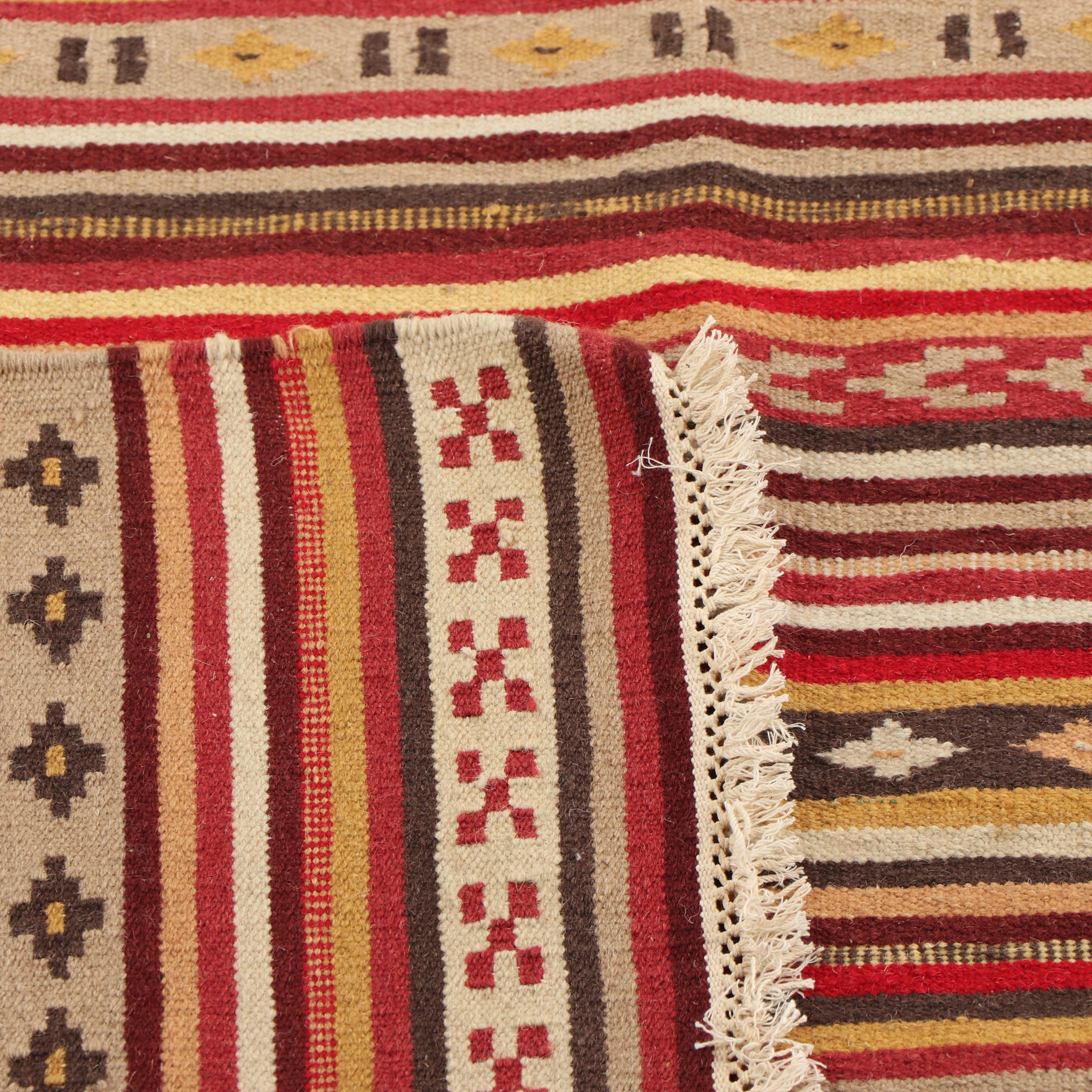 Handwoven Moroccan Wool Kilim