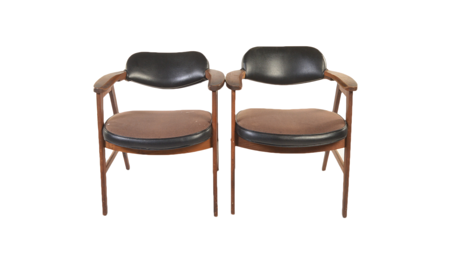 Vintage Danish Modern Upholstered Armchairs by Eck-Adams Corp.