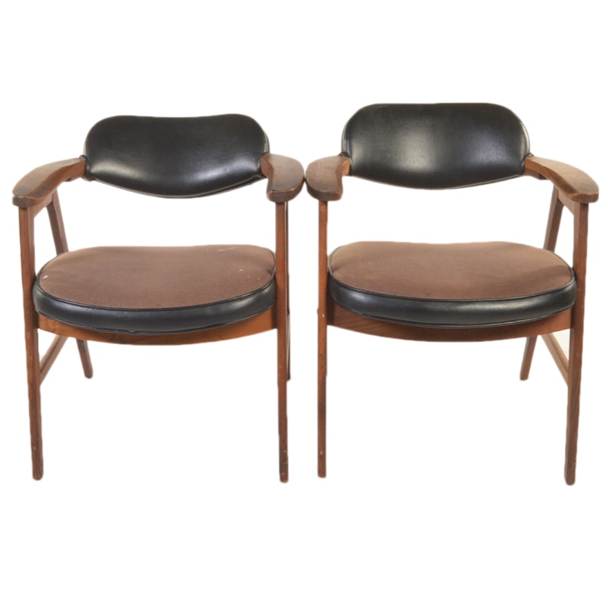 Vintage Danish Modern Upholstered Armchairs by Eck-Adams Corp.