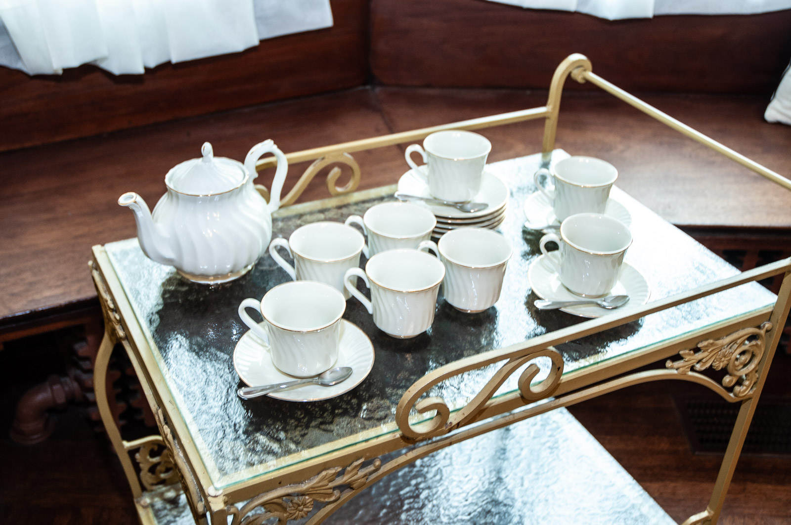 Vintage Wrought Iron Tea Cart