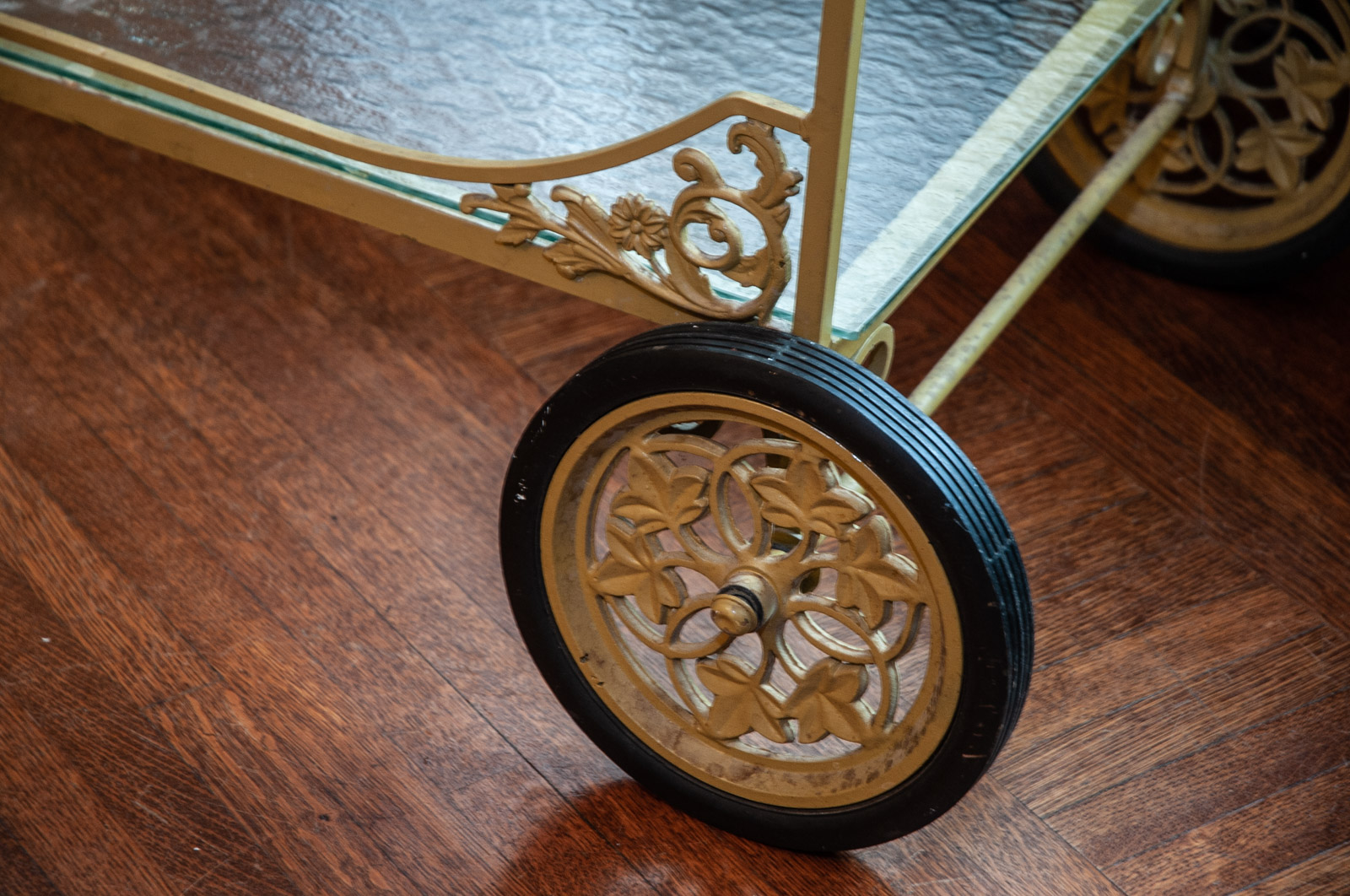 Vintage Wrought Iron Tea Cart