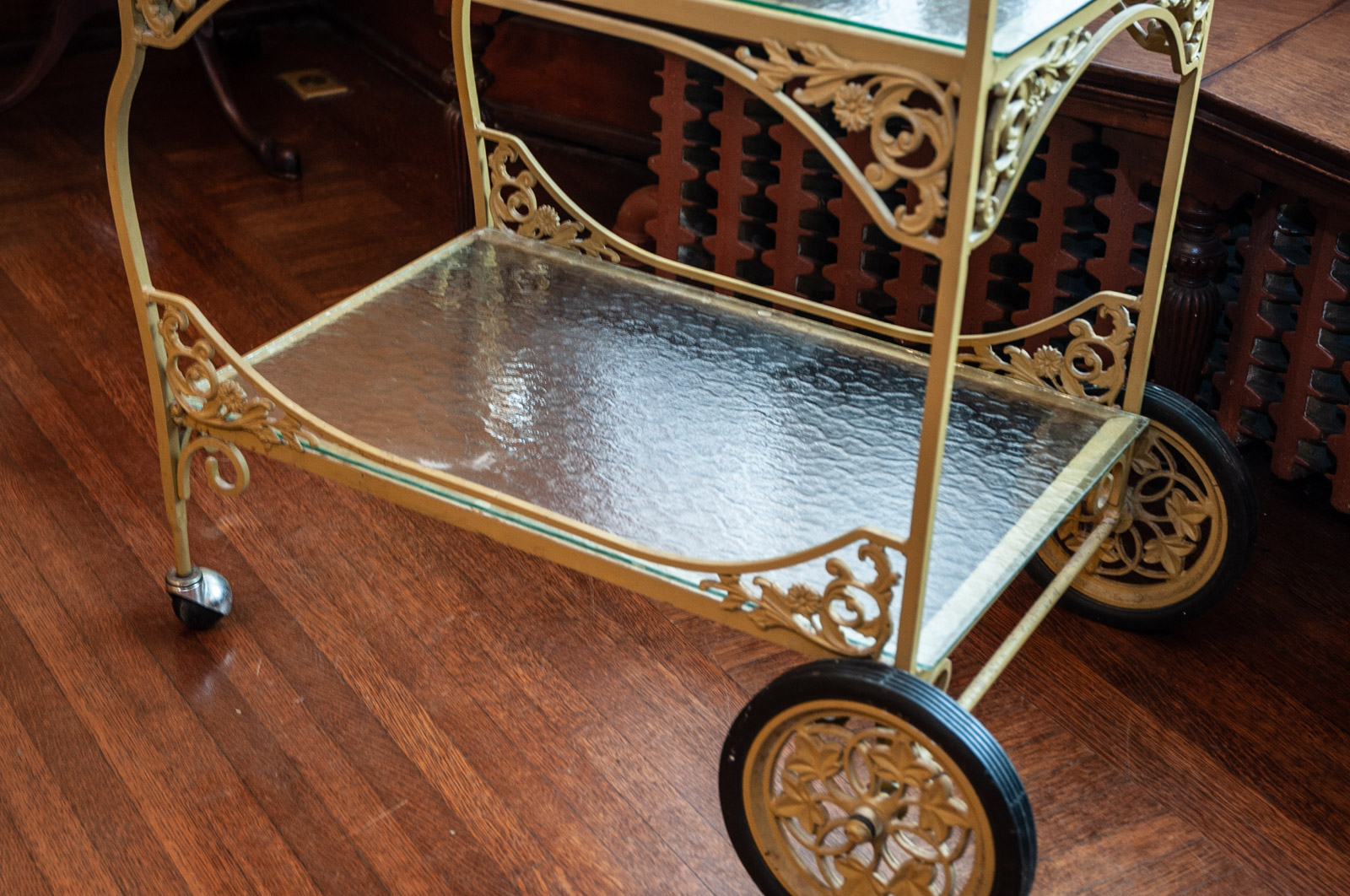 Vintage Wrought Iron Tea Cart