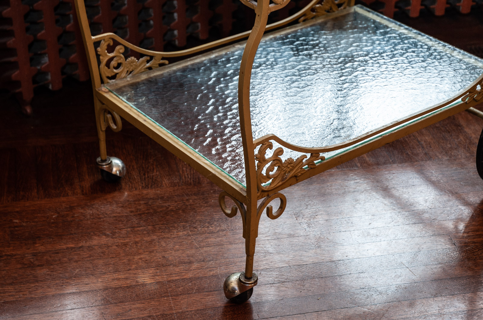 Vintage Wrought Iron Tea Cart