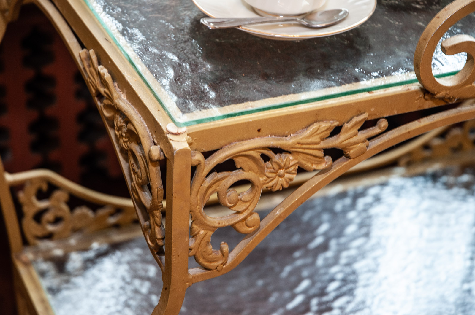 Vintage Wrought Iron Tea Cart