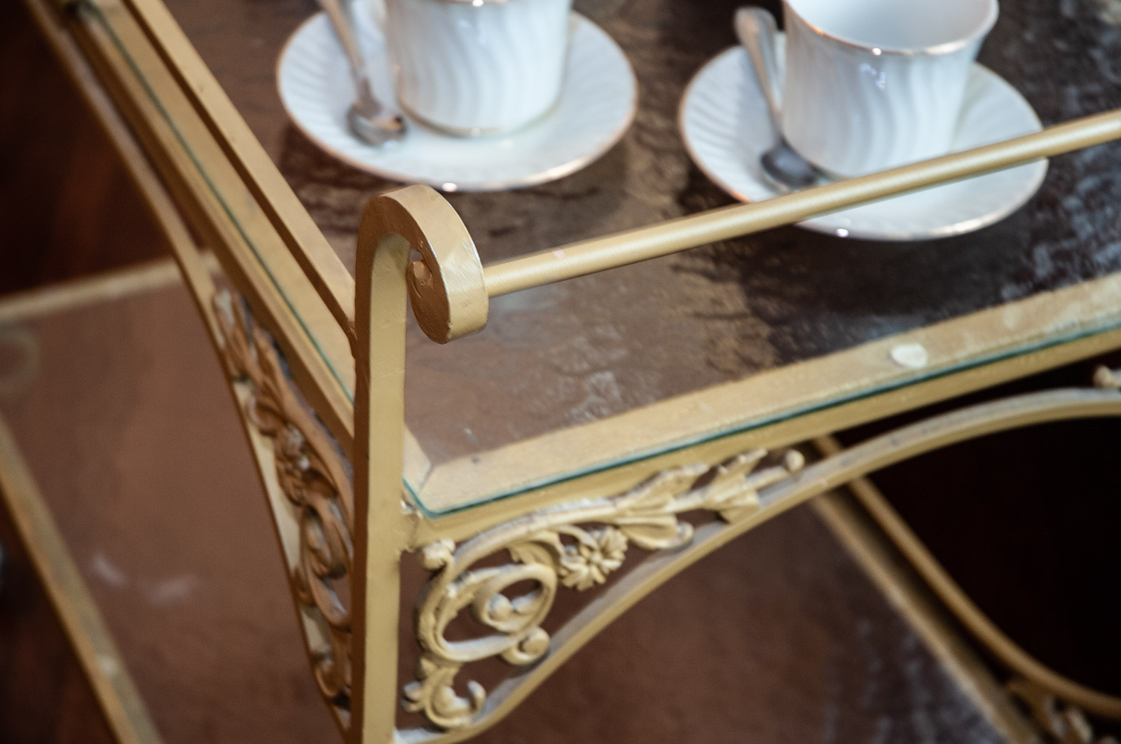 Vintage Wrought Iron Tea Cart