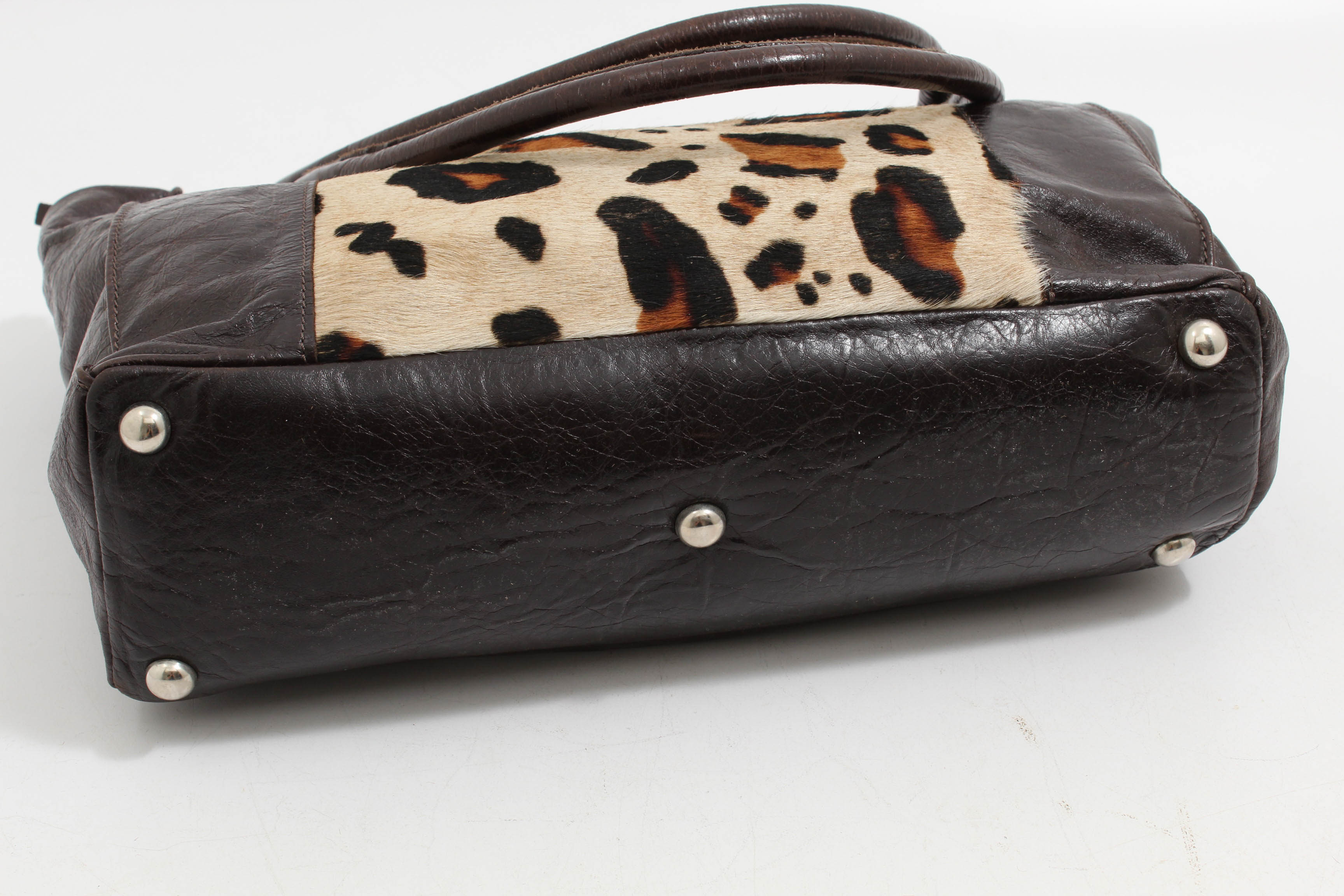 Innue Italian Leather and Calf Hair Tote