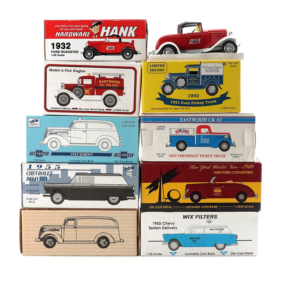 Die-Cast Coin Banks including 1940 New York World's Fair