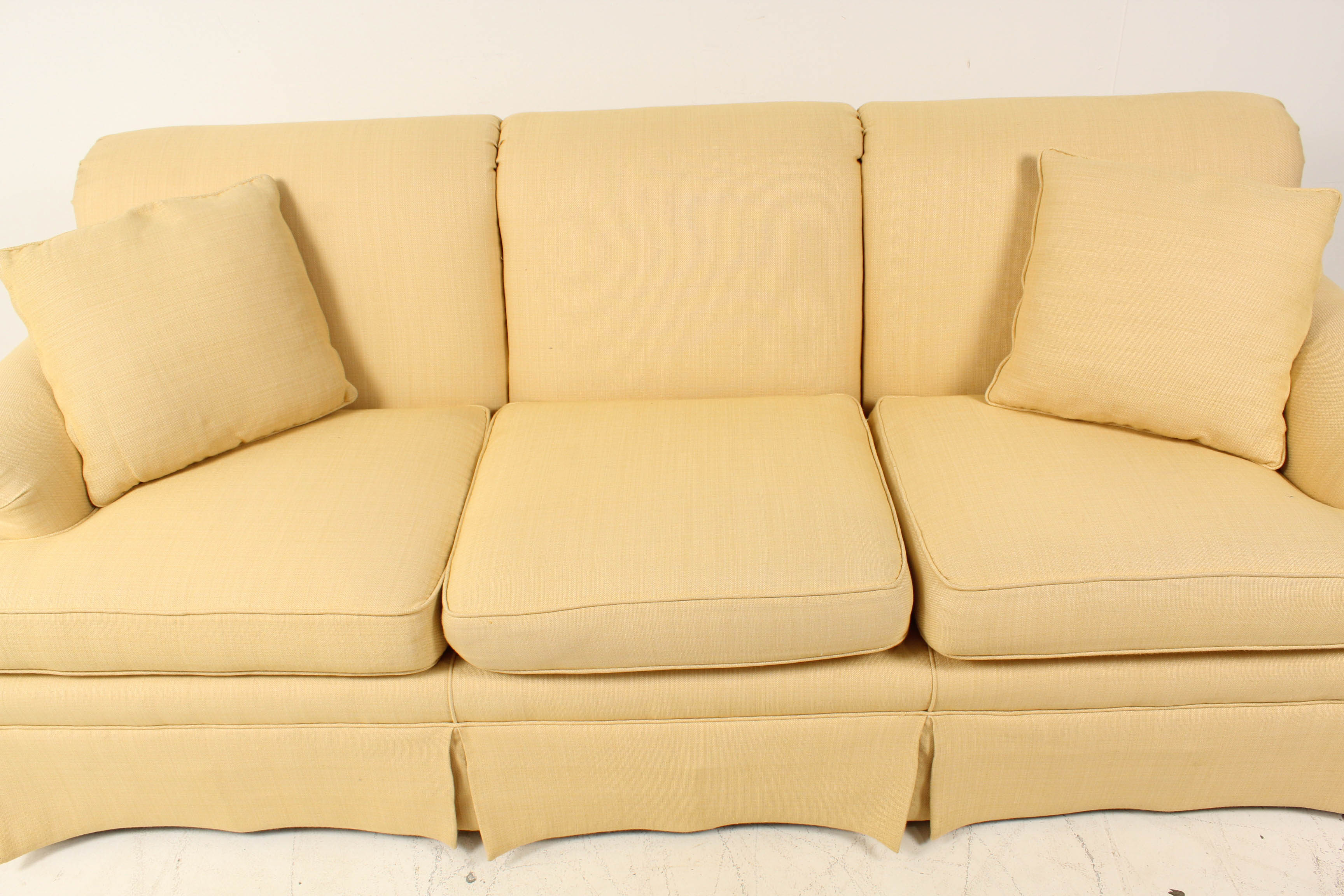 Yellow Upholstered Contemporary Couch