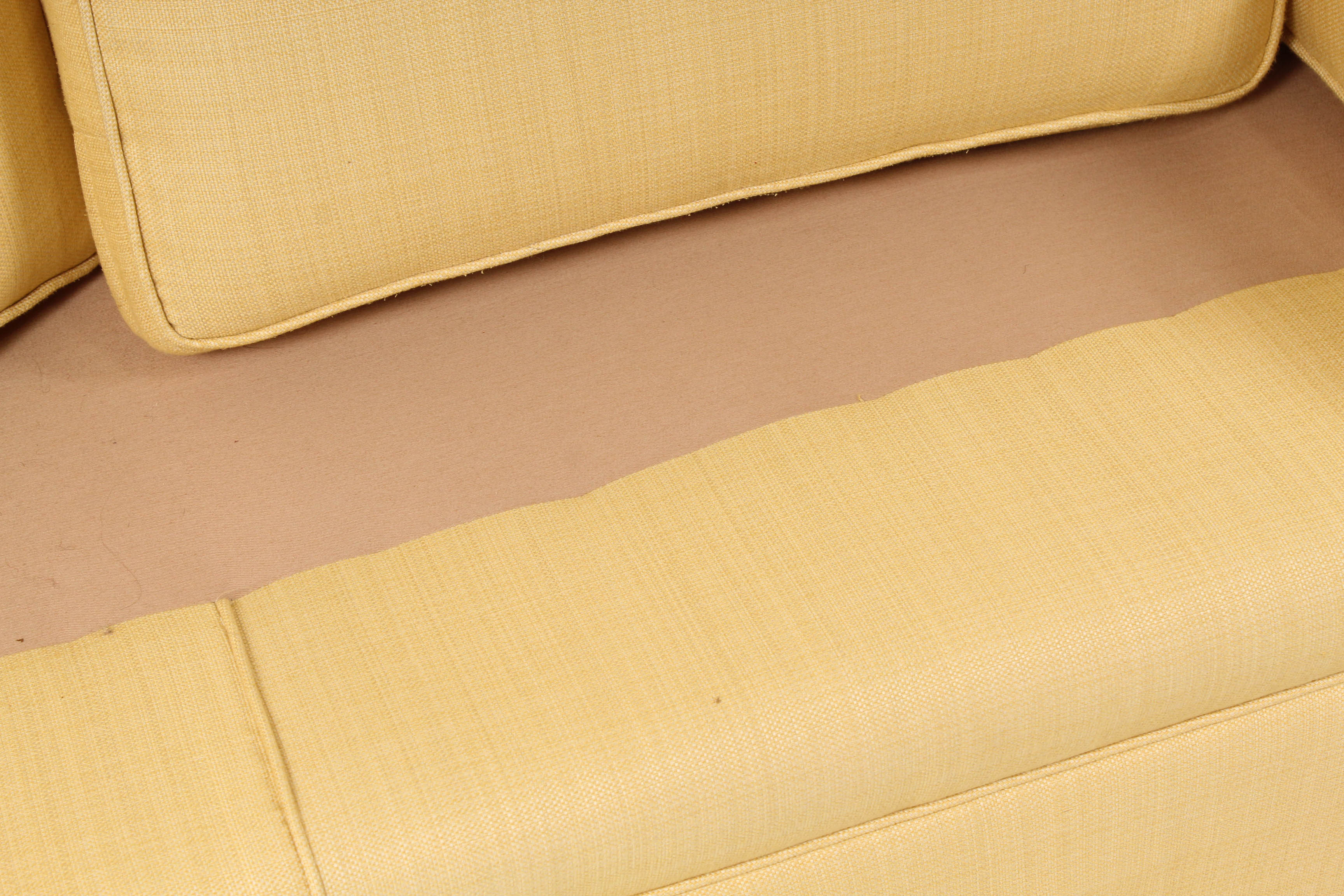 Yellow Upholstered Contemporary Couch