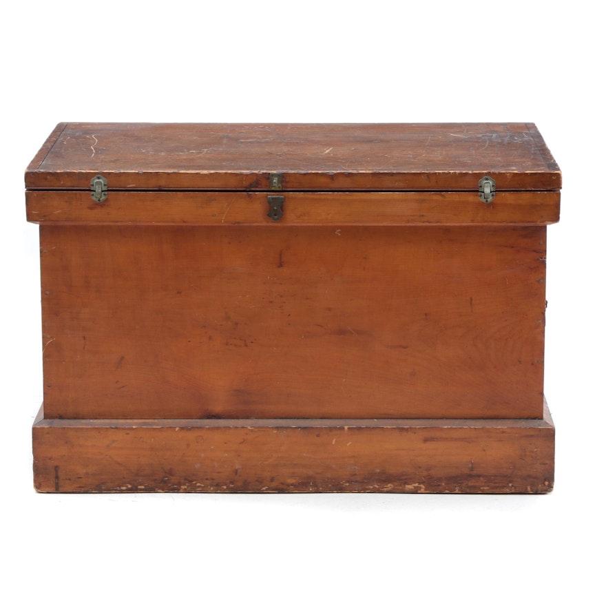 Vintage Cedar Chest with Decorative Metal Handles