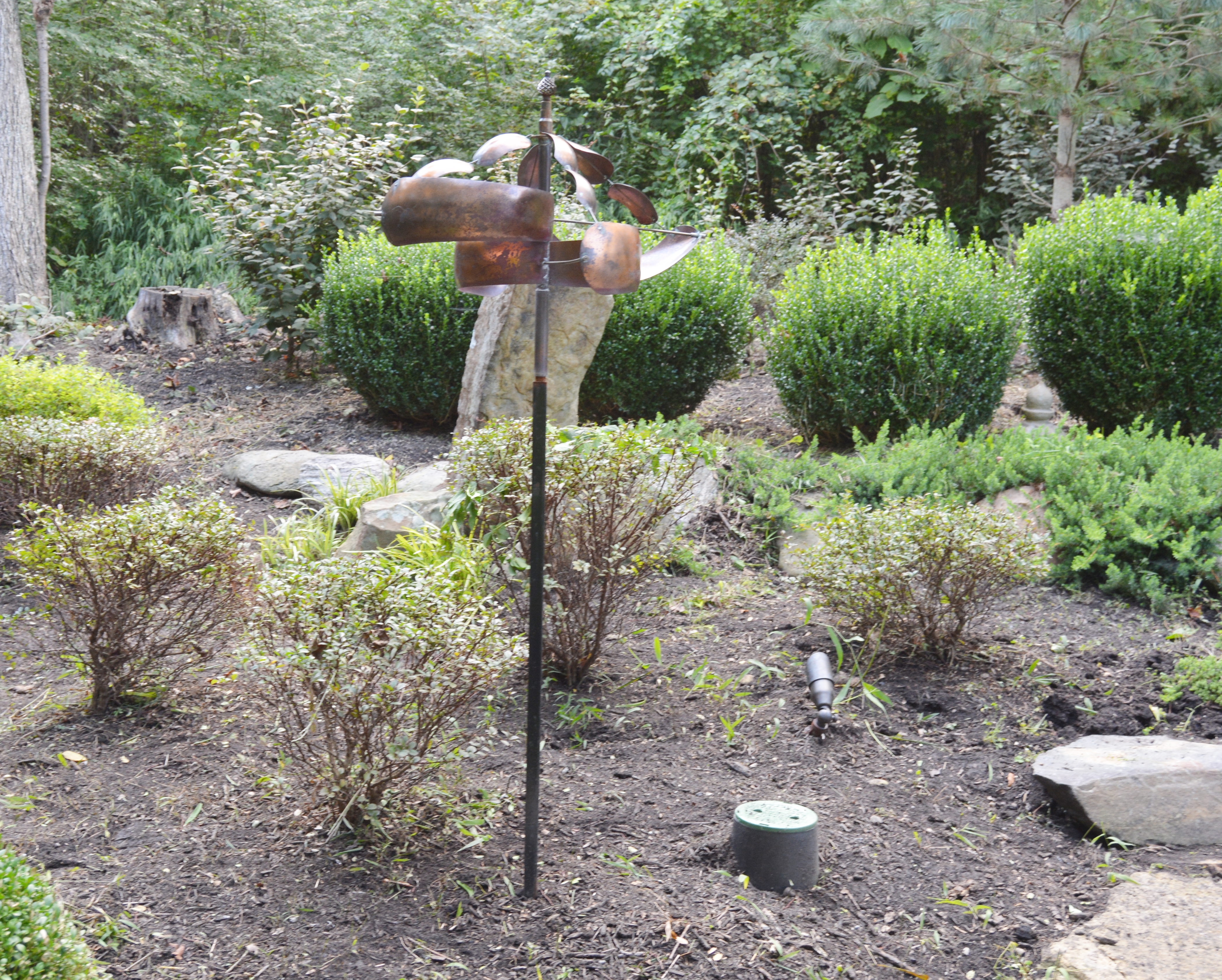 Artisan Copper Garden Wind Sculpture by Don Persinger