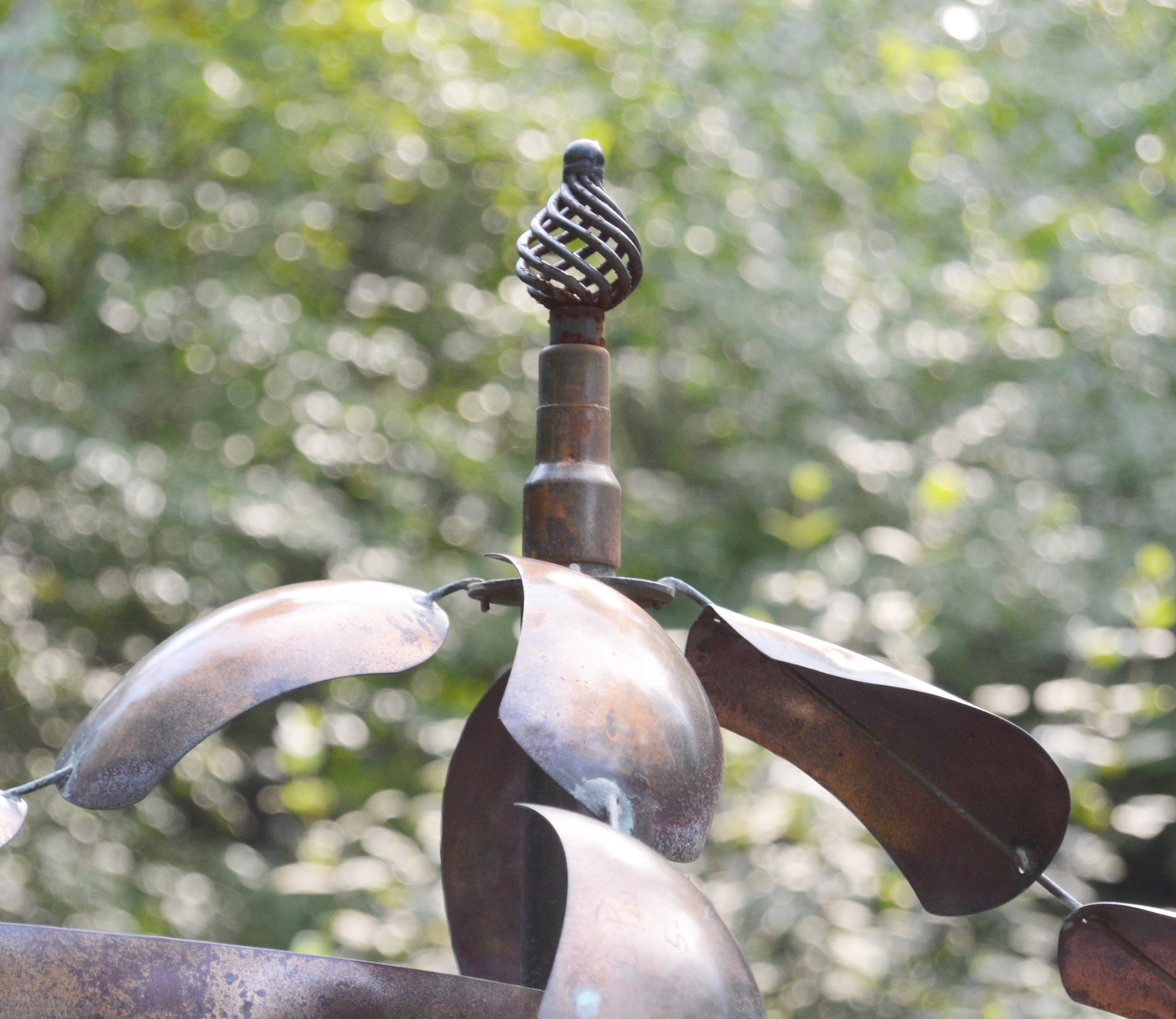 Artisan Copper Garden Wind Sculpture by Don Persinger