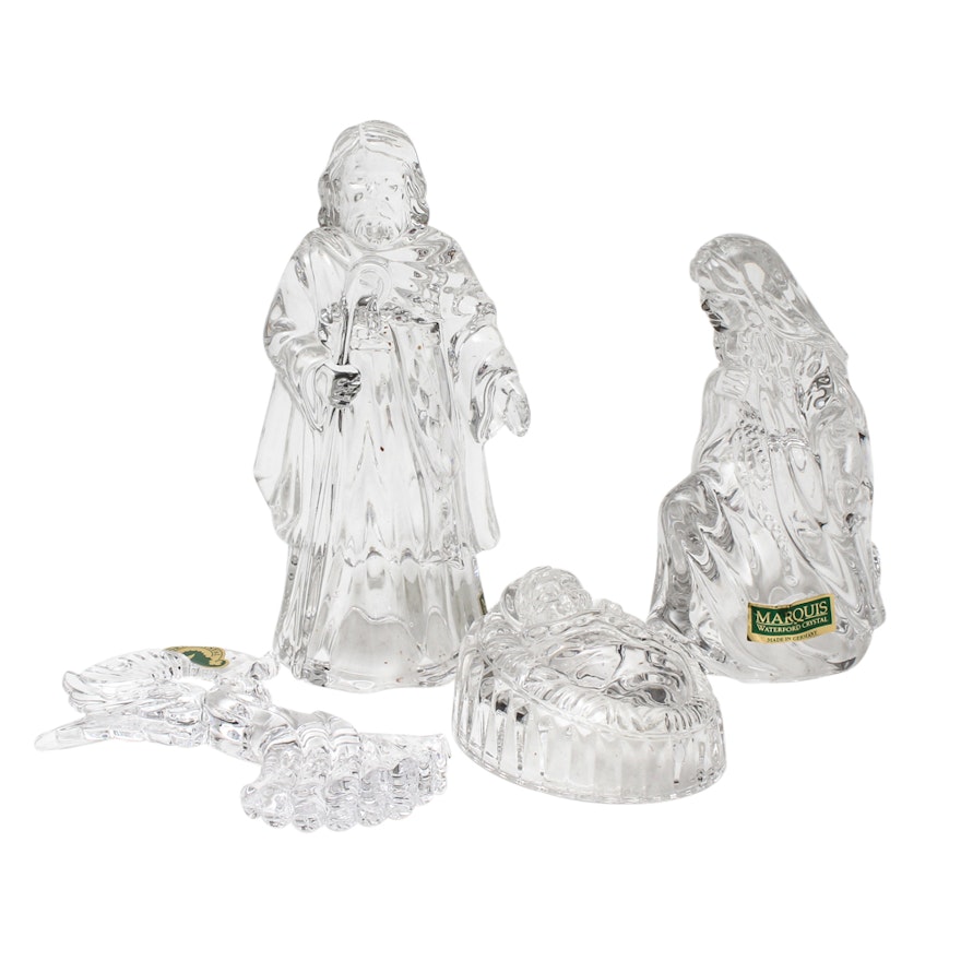 Marquis by Waterford Nativity Scene Figurines and Waterford Crystal Ornament