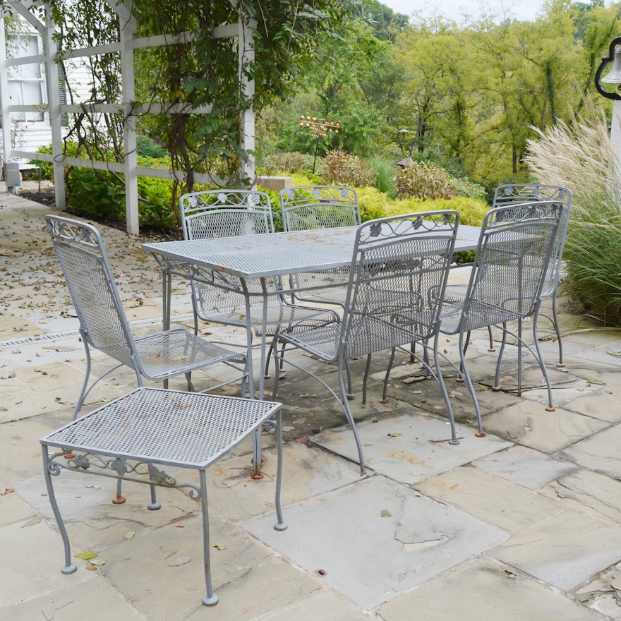 Wrought Iron Patio Table and Chair Set