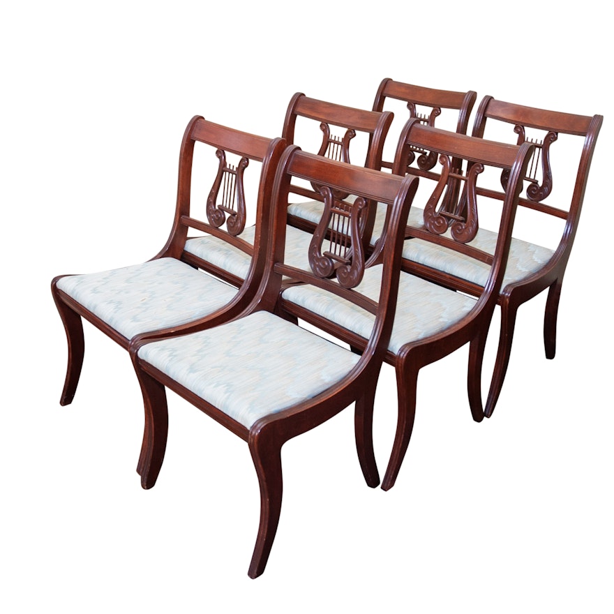 Set of Lyre Back Federal Style Chairs