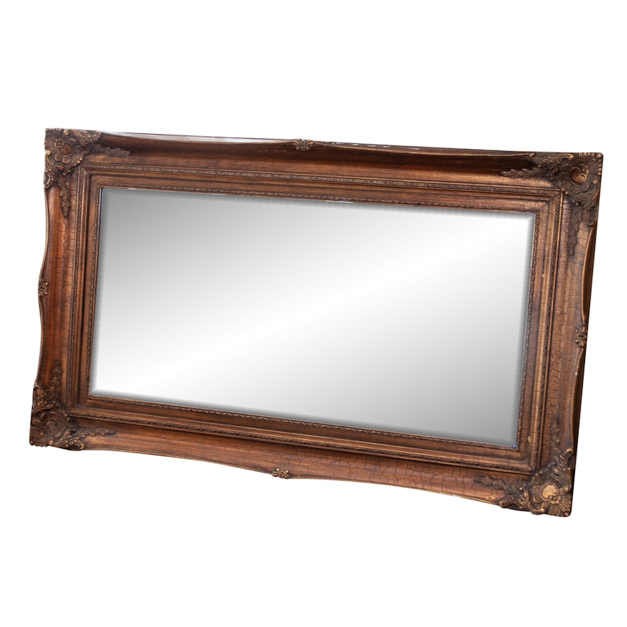 Contemporary Gold Tone Empire Style Wall Mirror