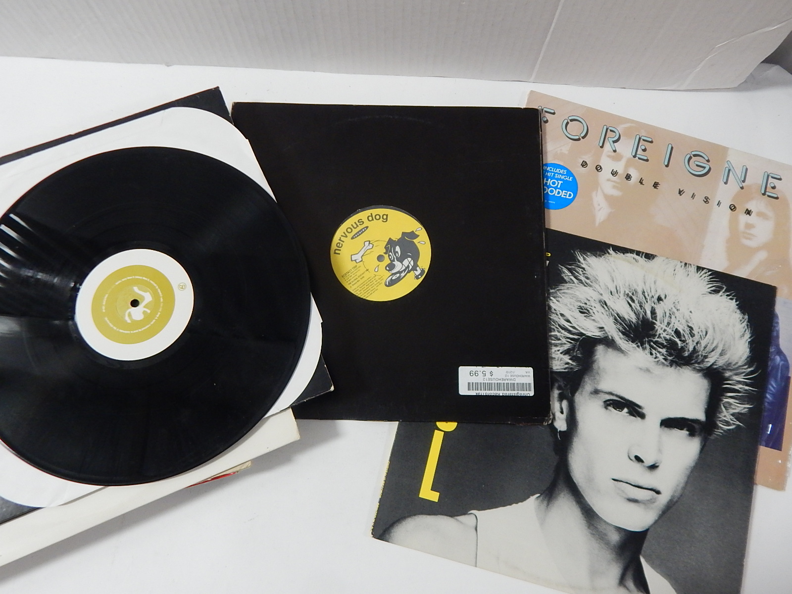 Vintage 33 RPM Record Album Collection with Classic Rock and Pop