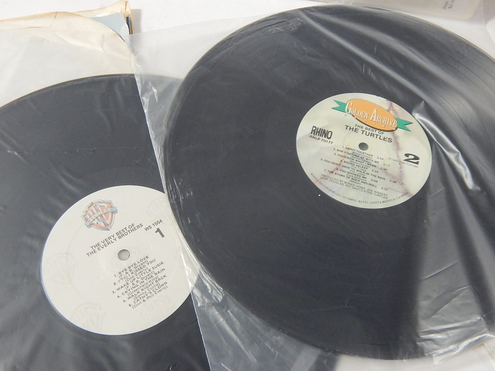 Vintage 33 RPM Record Album Collection with Classic Rock and Pop