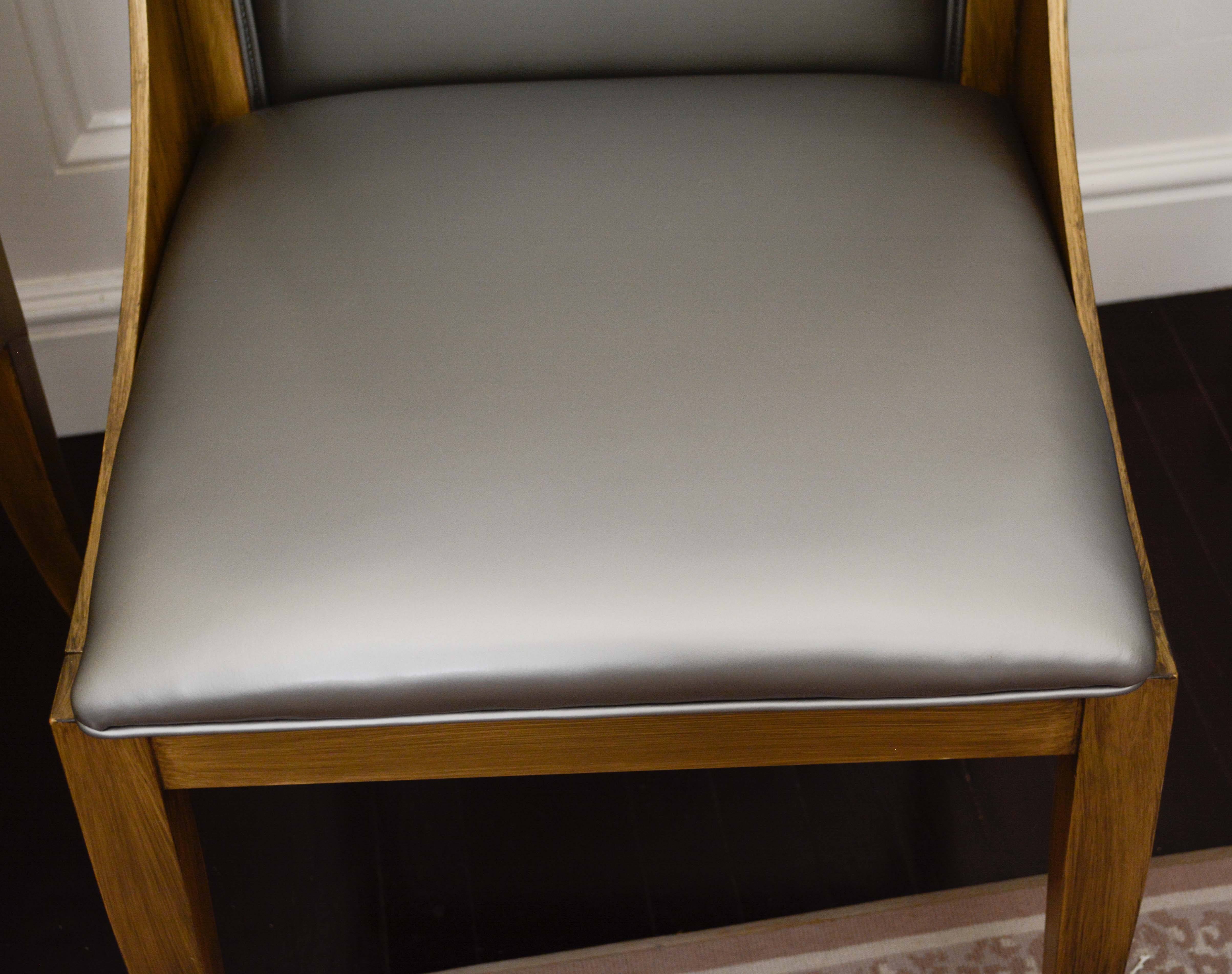 Contemporary Vinyl Upholstered Dining Chairs