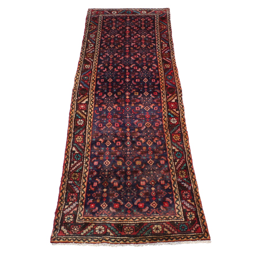 Semi-Antique Hand-Knotted Persian Mahal Runner